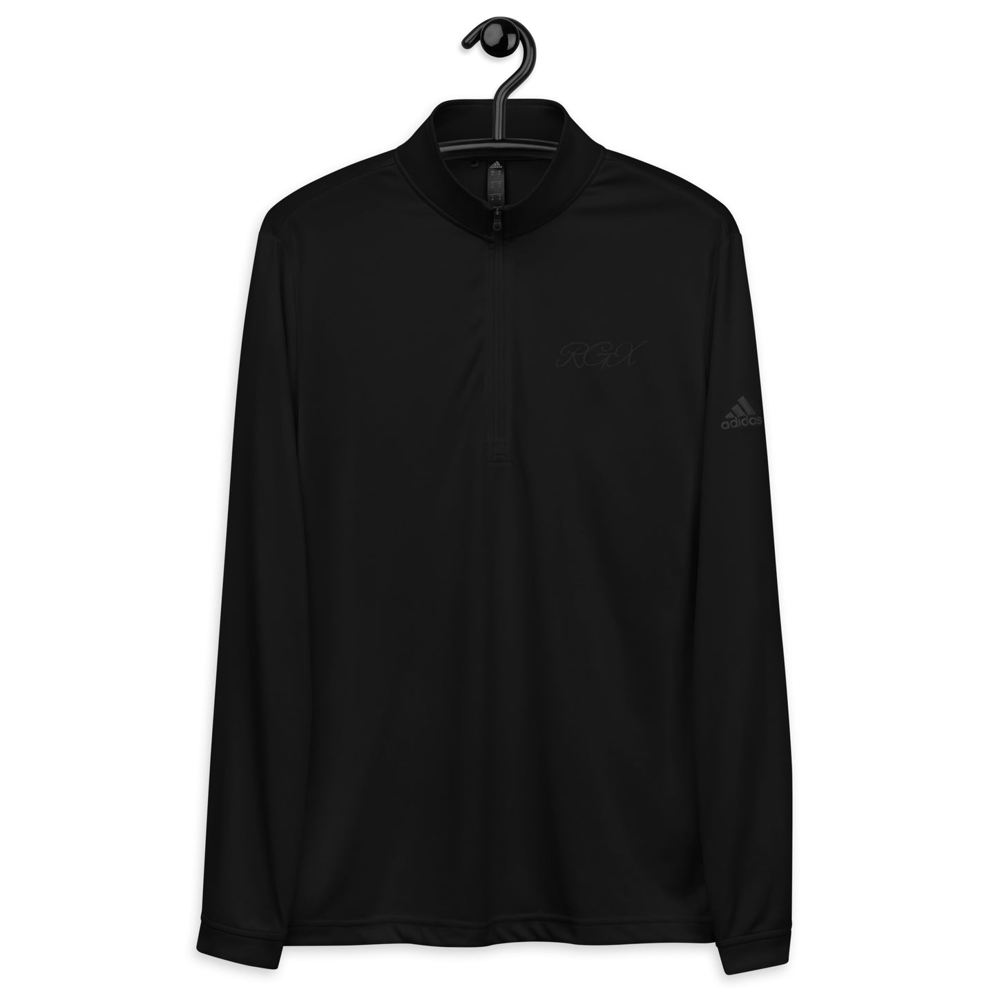 Black logo Quarter zip pullover