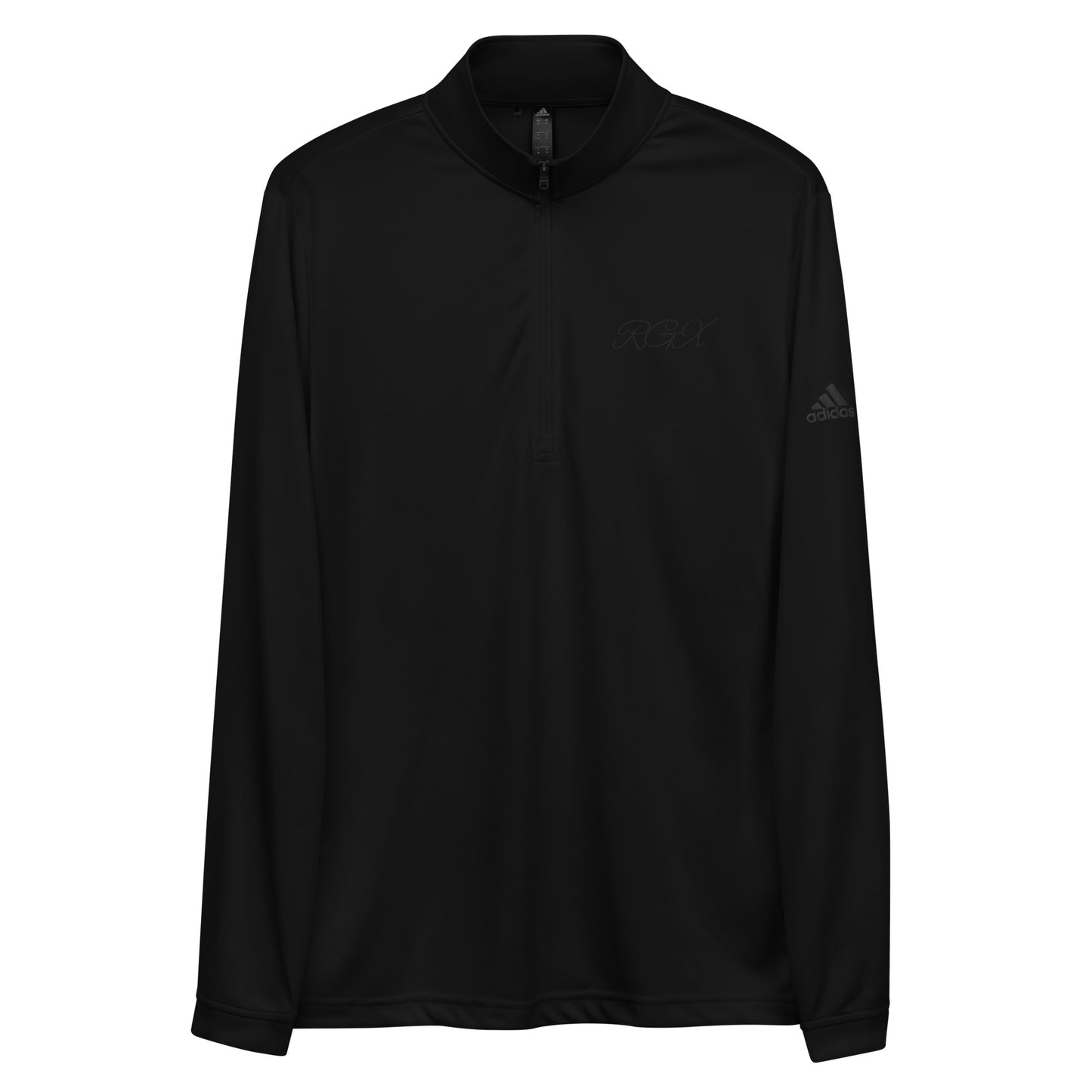 Black logo Quarter zip pullover