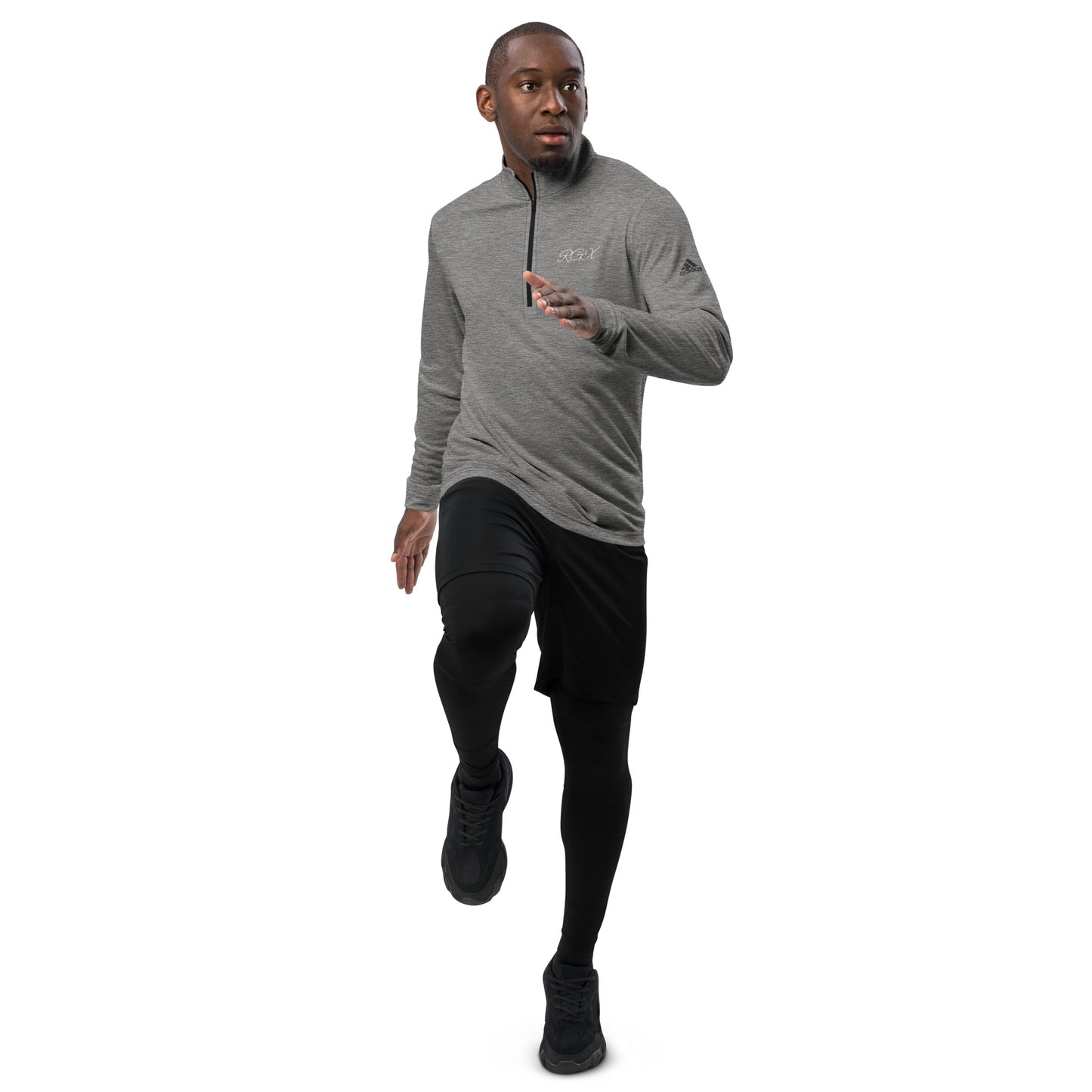 White logo Quarter zip pullover