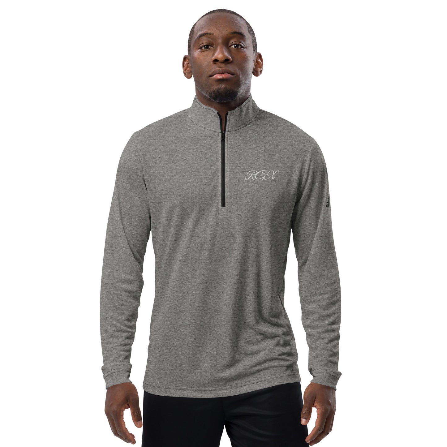 White logo Quarter zip pullover