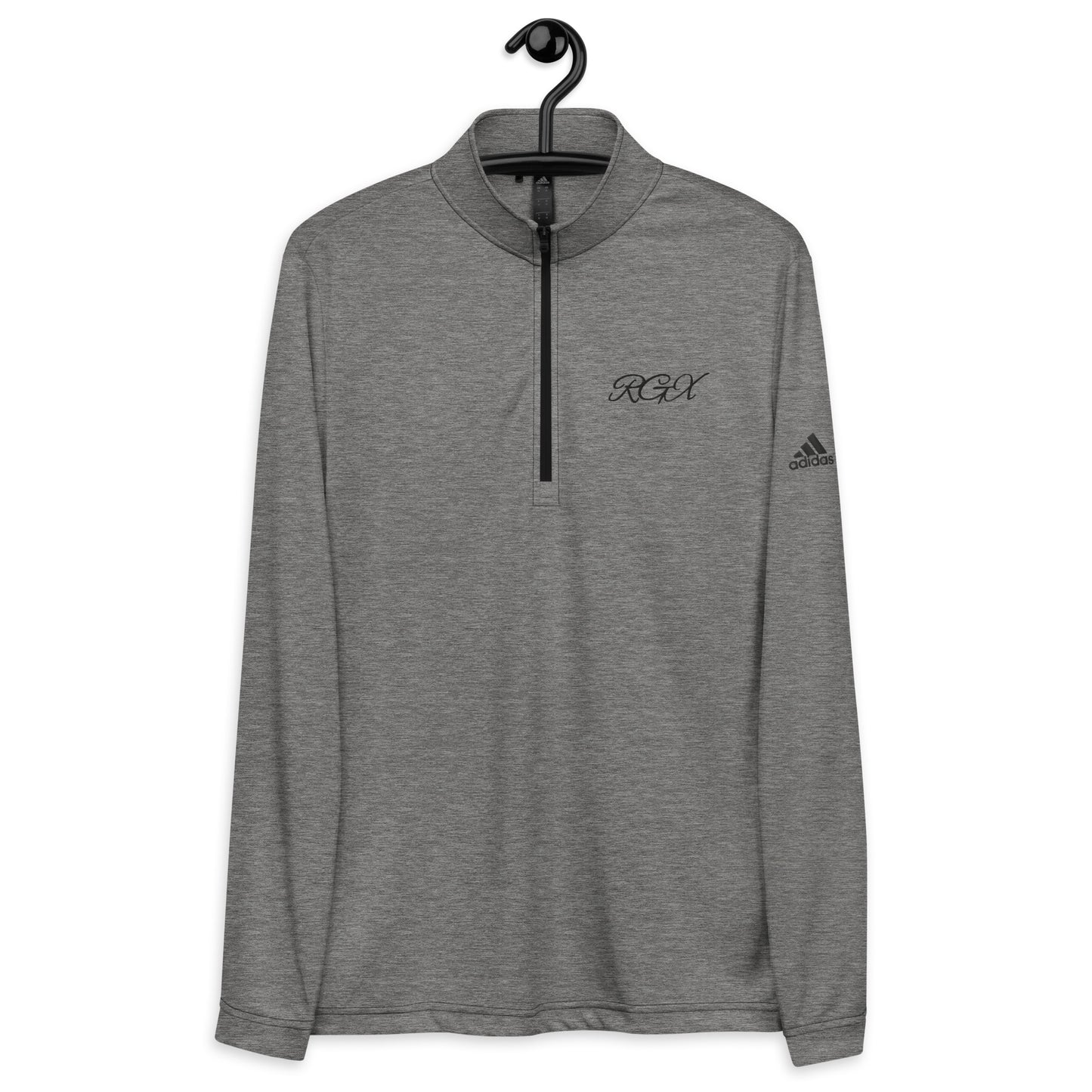 Black logo Quarter zip pullover