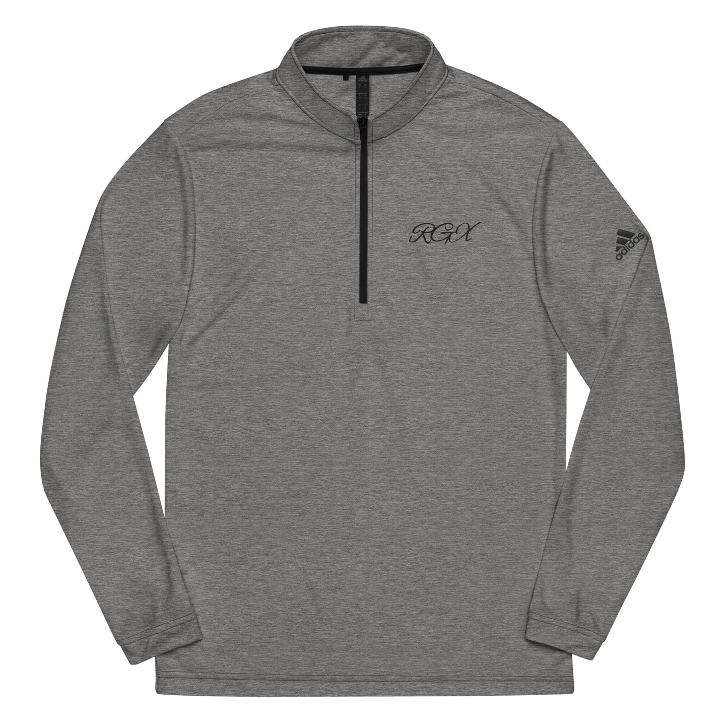 Black logo Quarter zip pullover