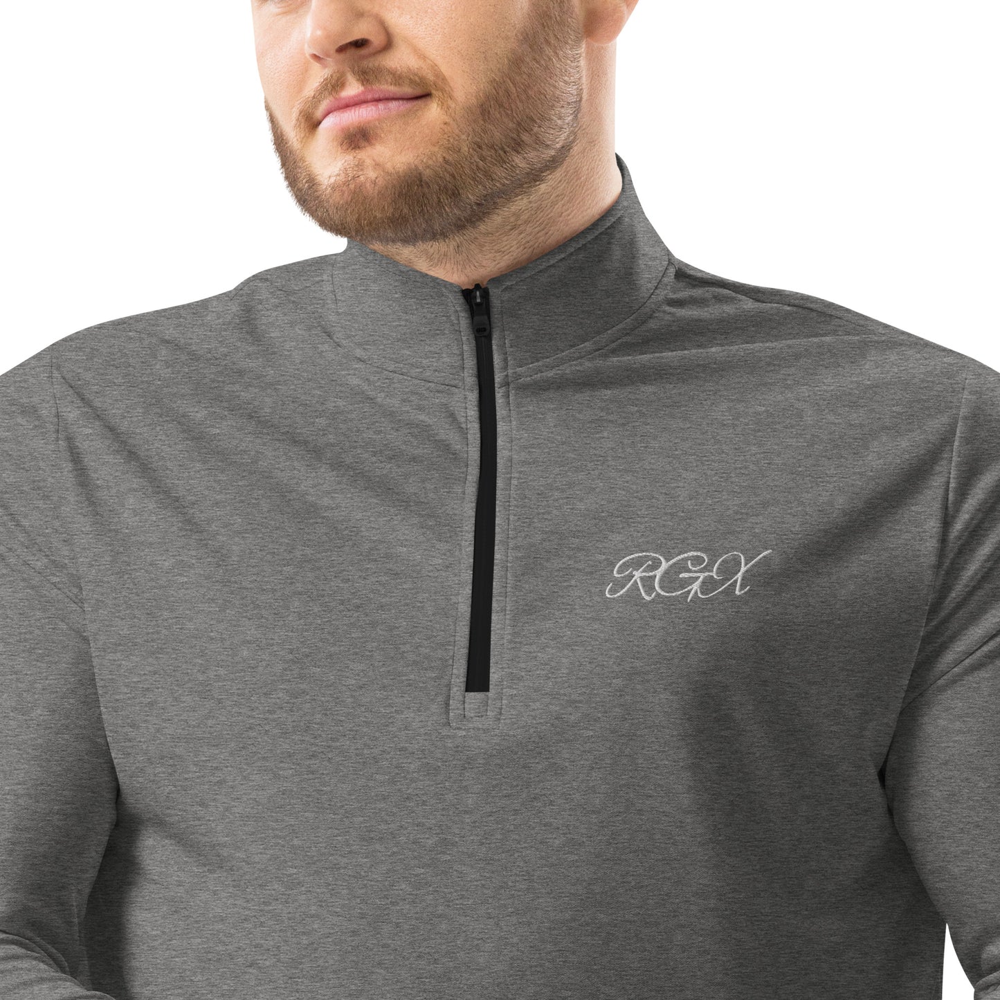 White logo Quarter zip pullover