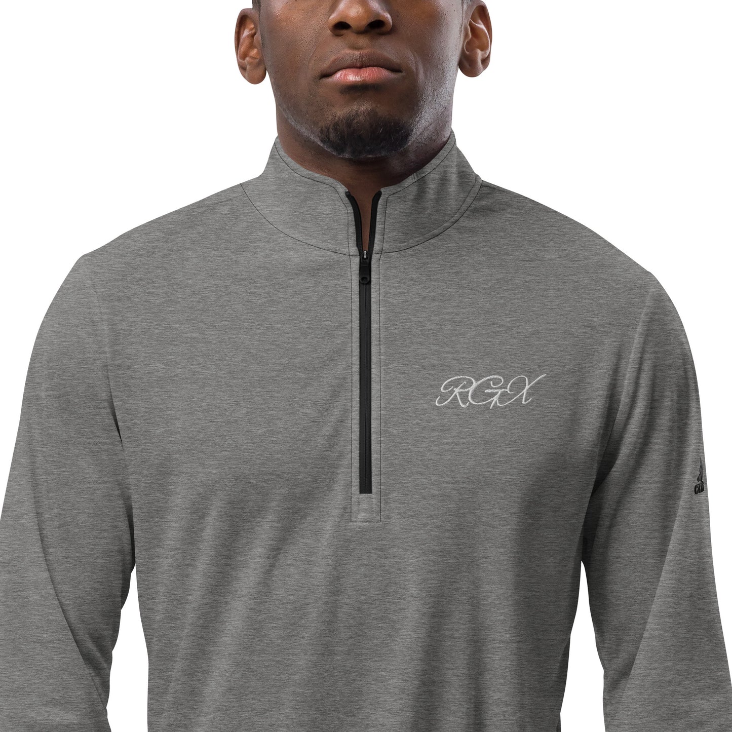 White logo Quarter zip pullover
