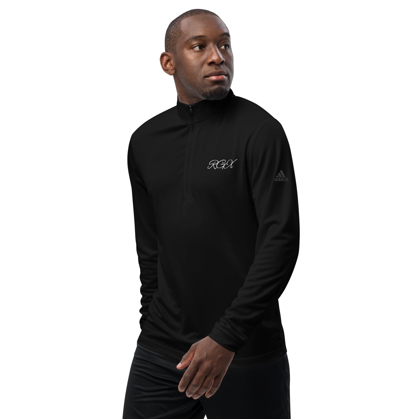 White logo Quarter zip pullover