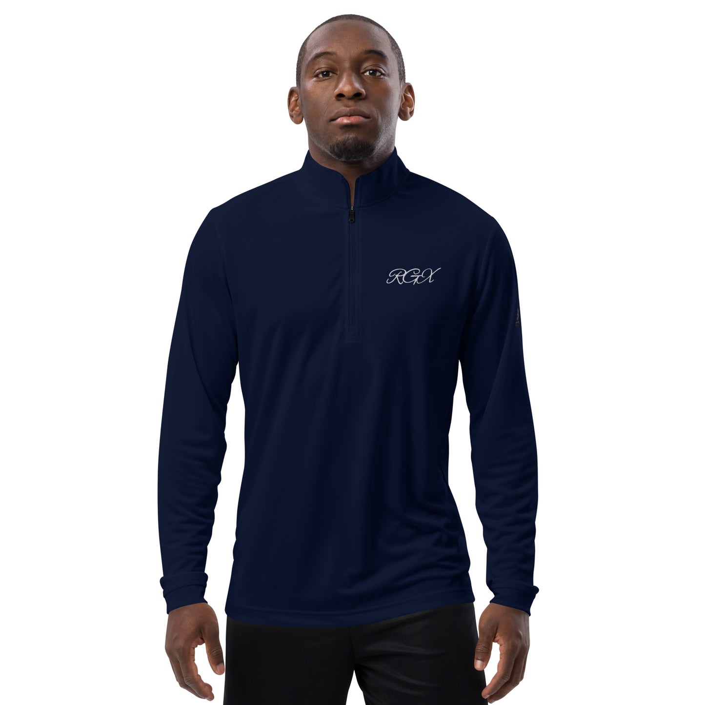 White logo Quarter zip pullover
