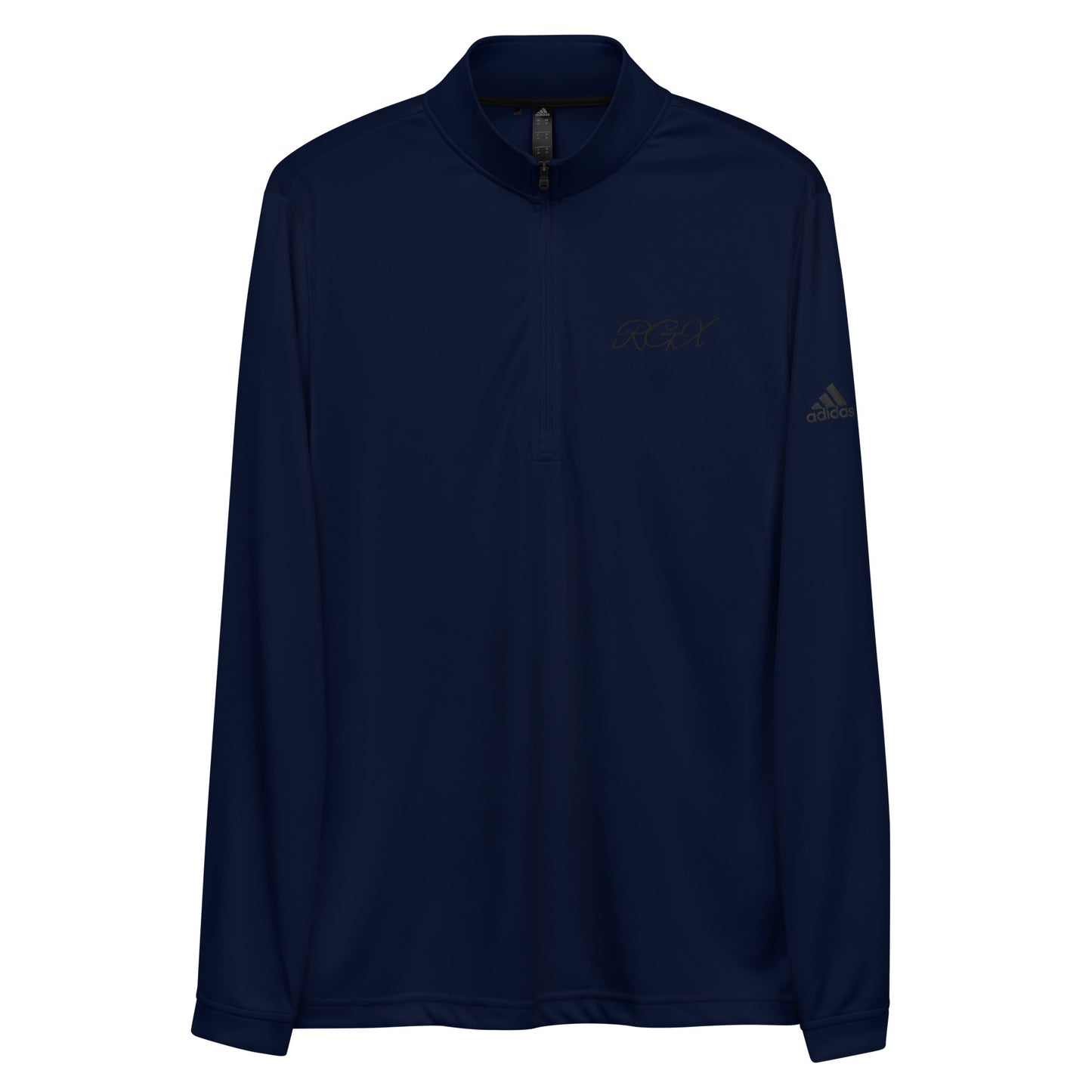 Black logo Quarter zip pullover