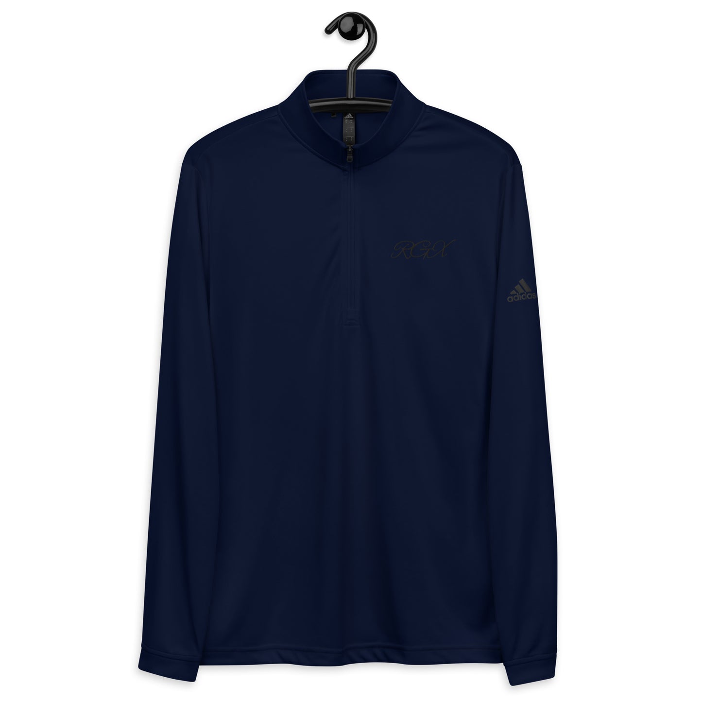 Black logo Quarter zip pullover