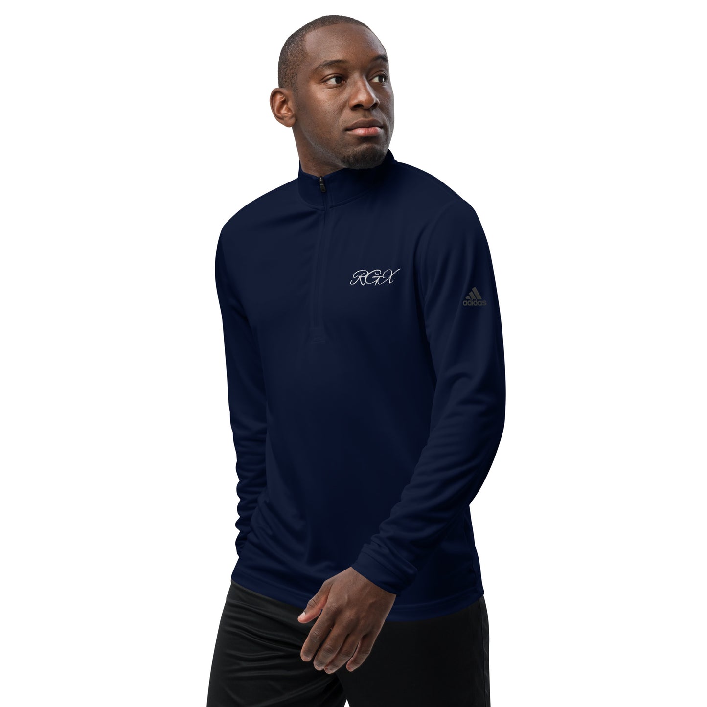 White logo Quarter zip pullover