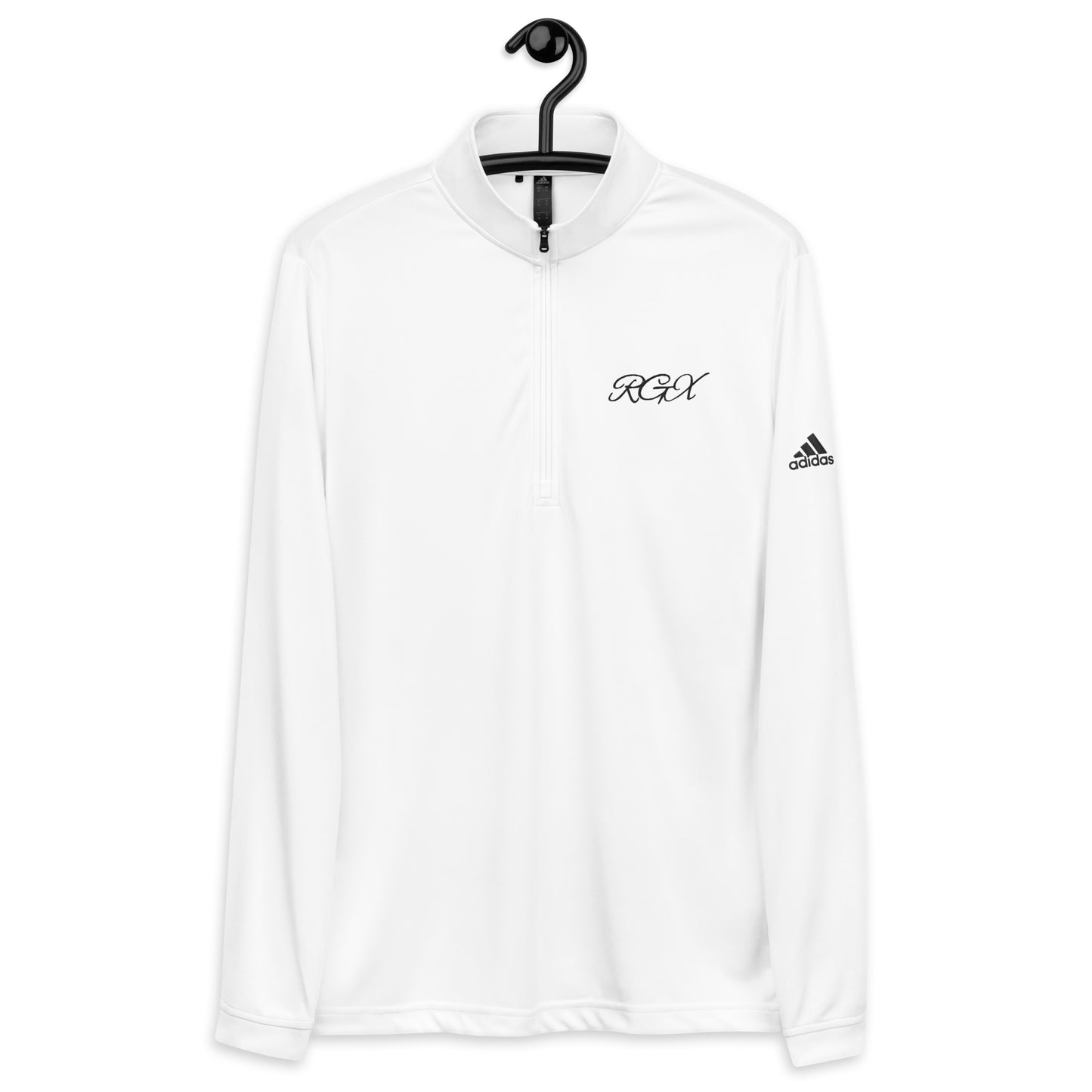 Black logo Quarter zip pullover