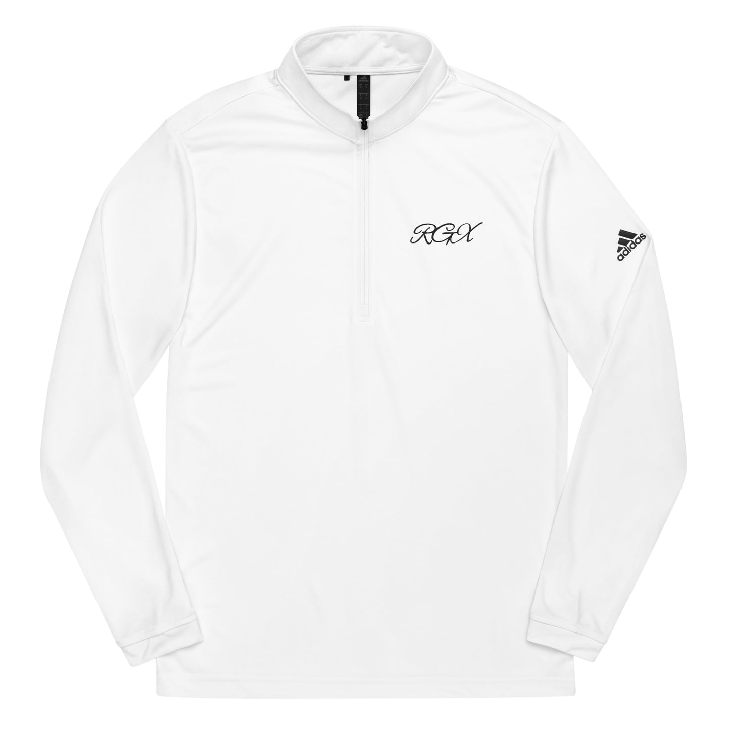 Black logo Quarter zip pullover