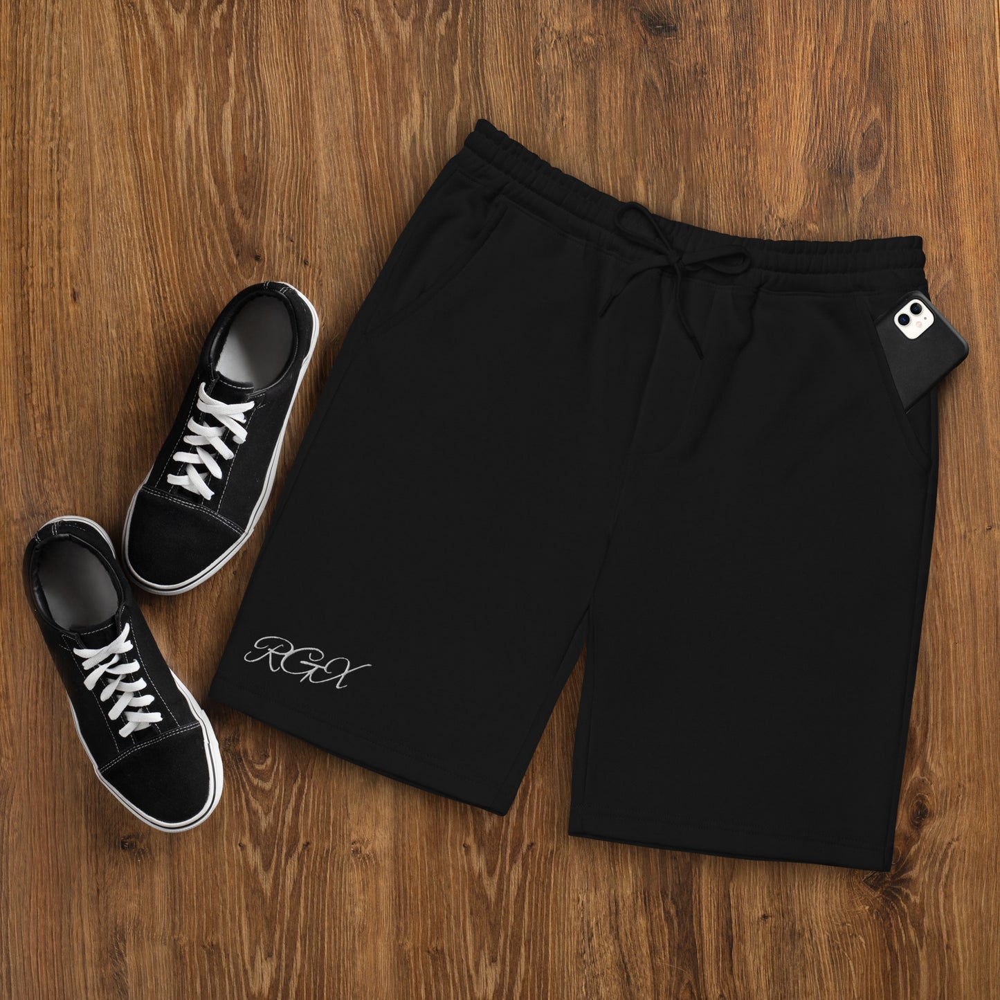 White RGX fleece shorts