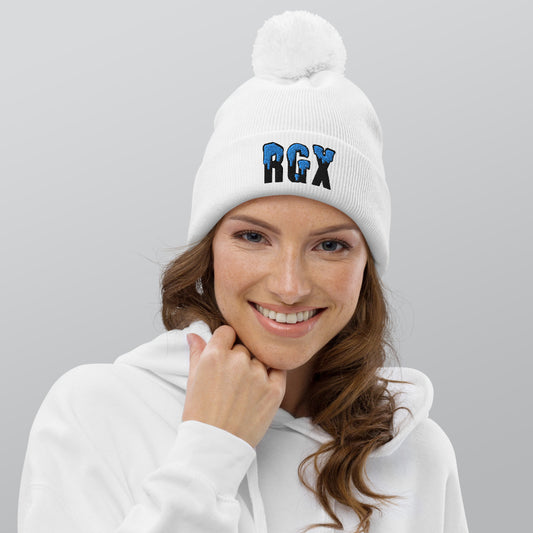 White Frost RGX Pom pom beanie