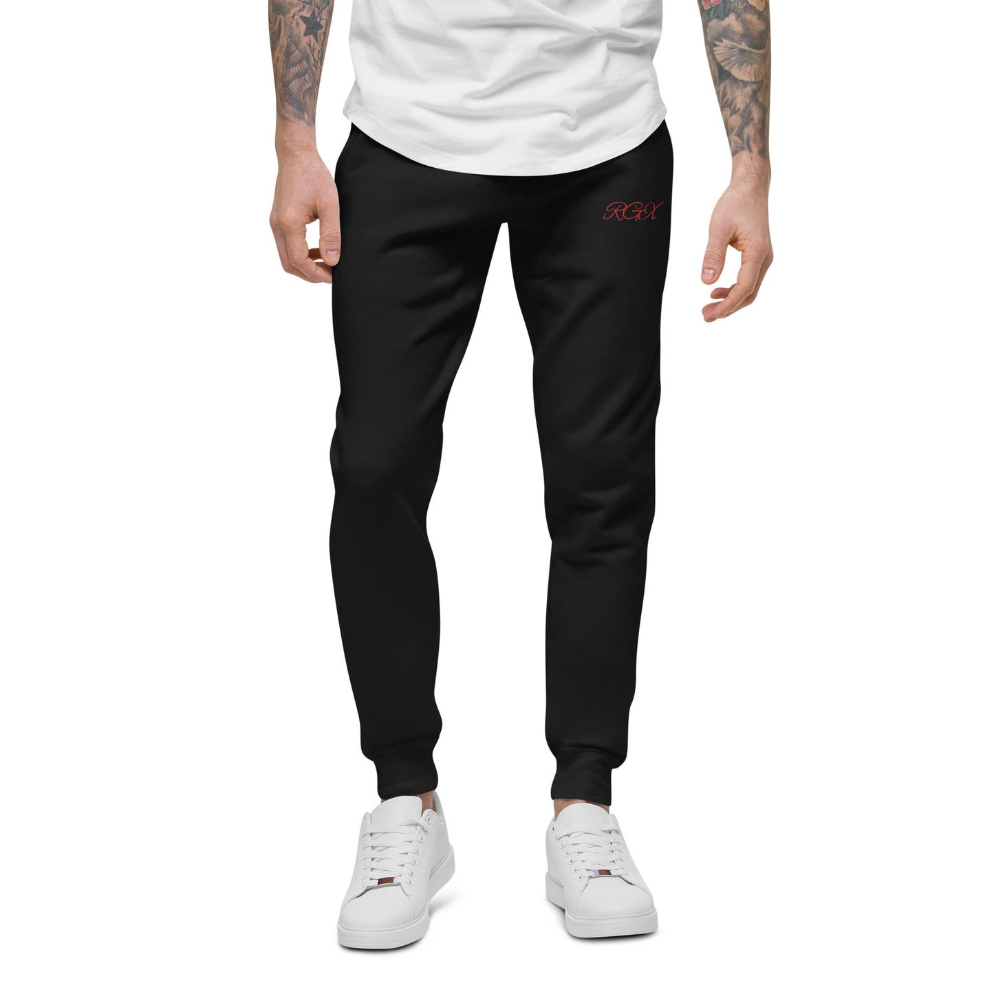 Red fleece sweatpants