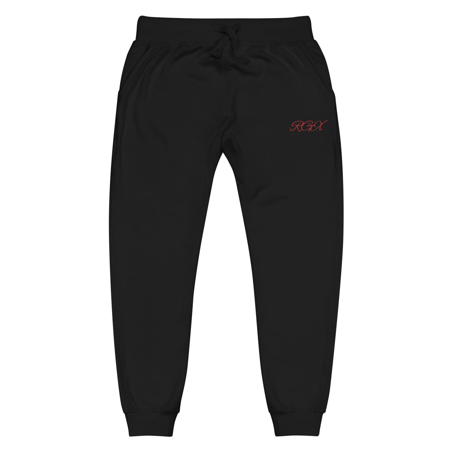 Red fleece sweatpants