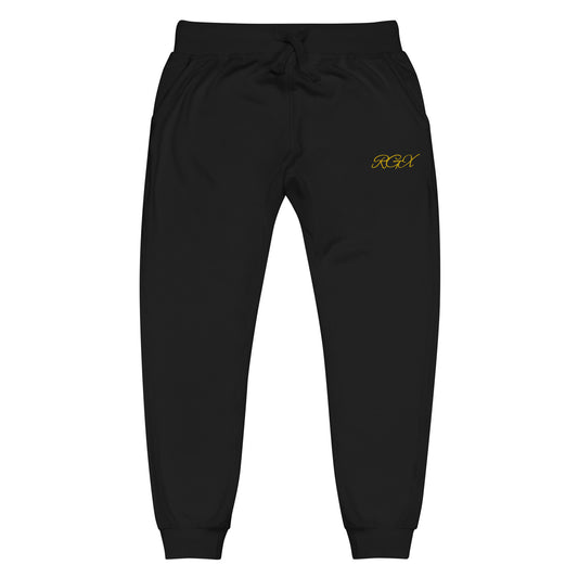 Gold fleece sweatpants