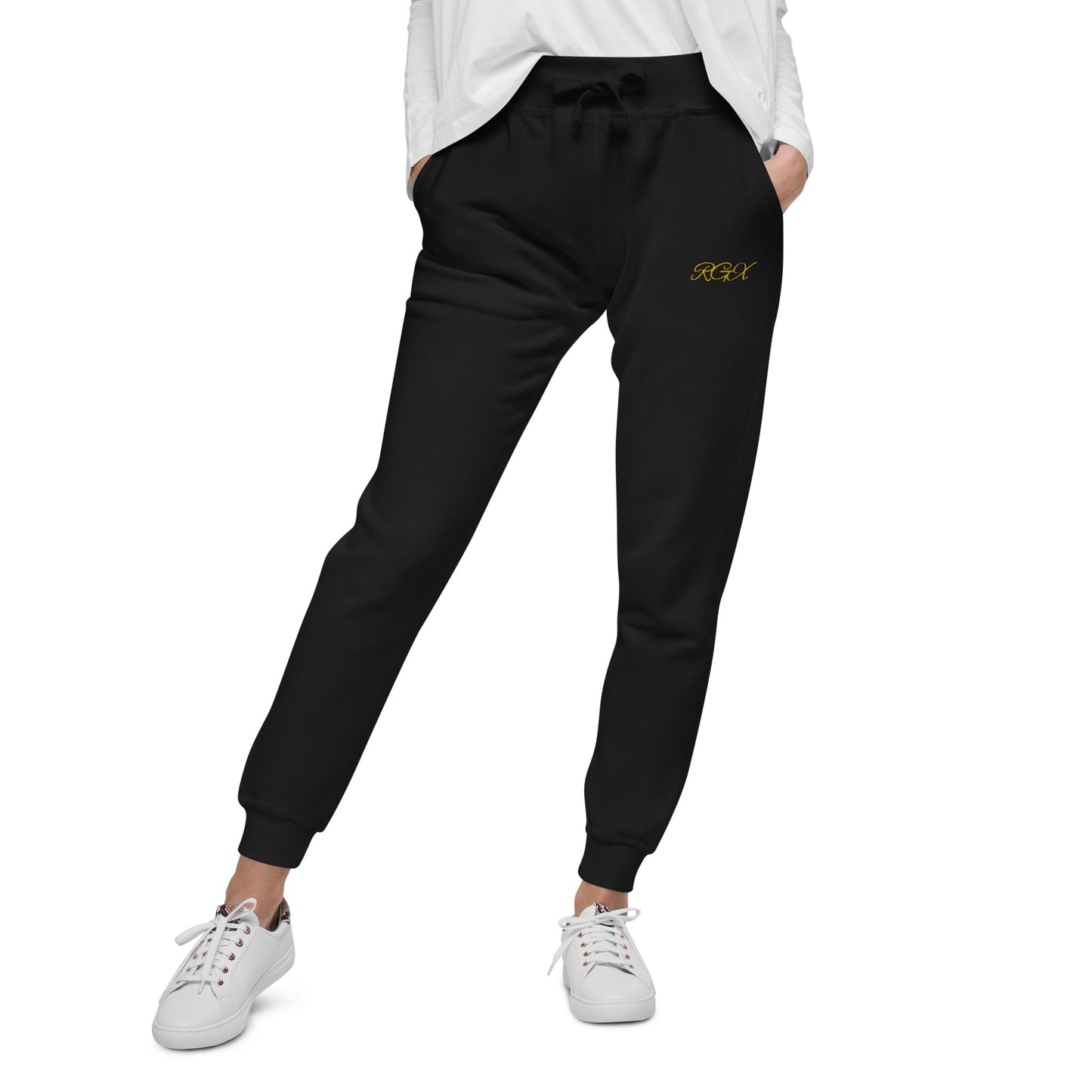 Gold fleece sweatpants