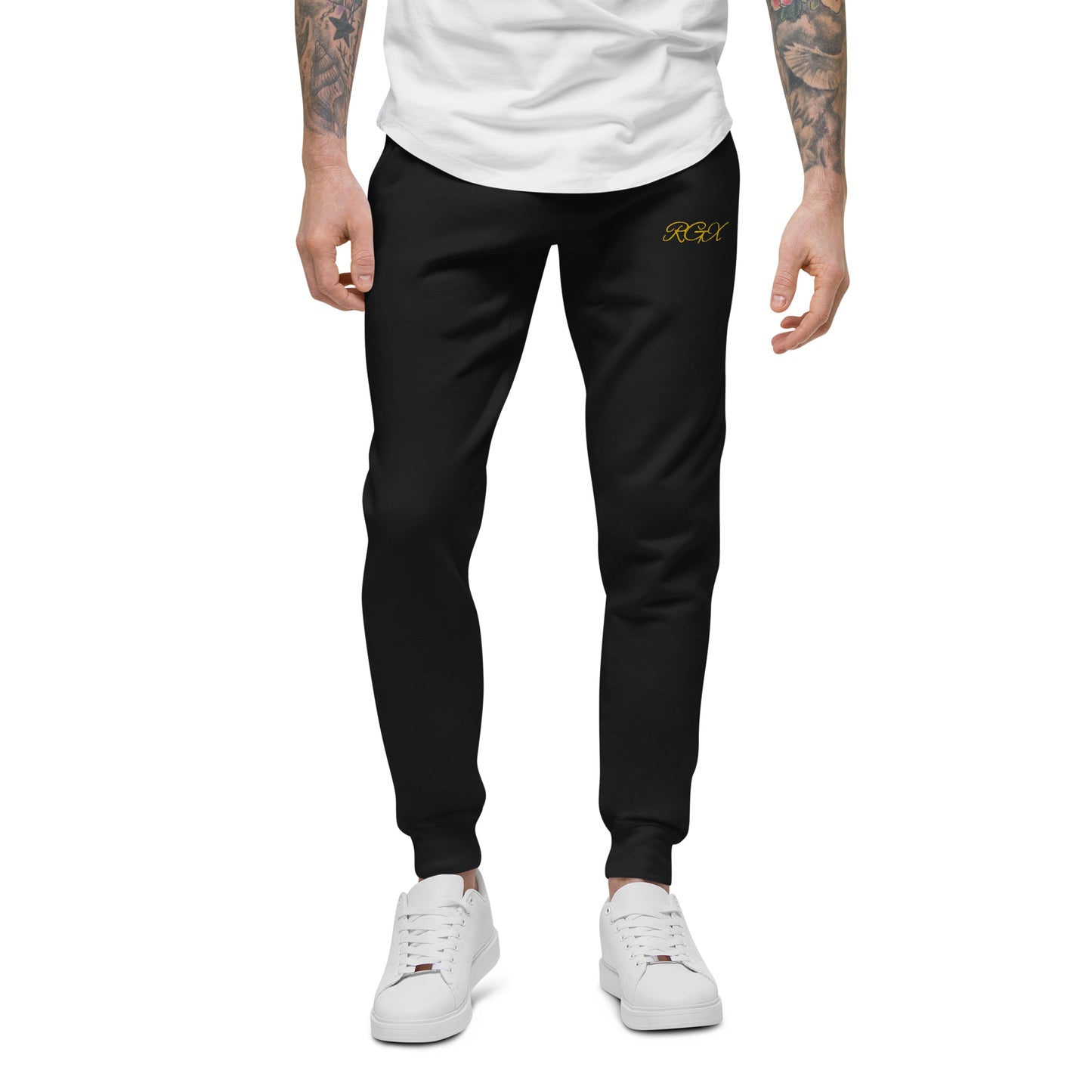 Gold fleece sweatpants