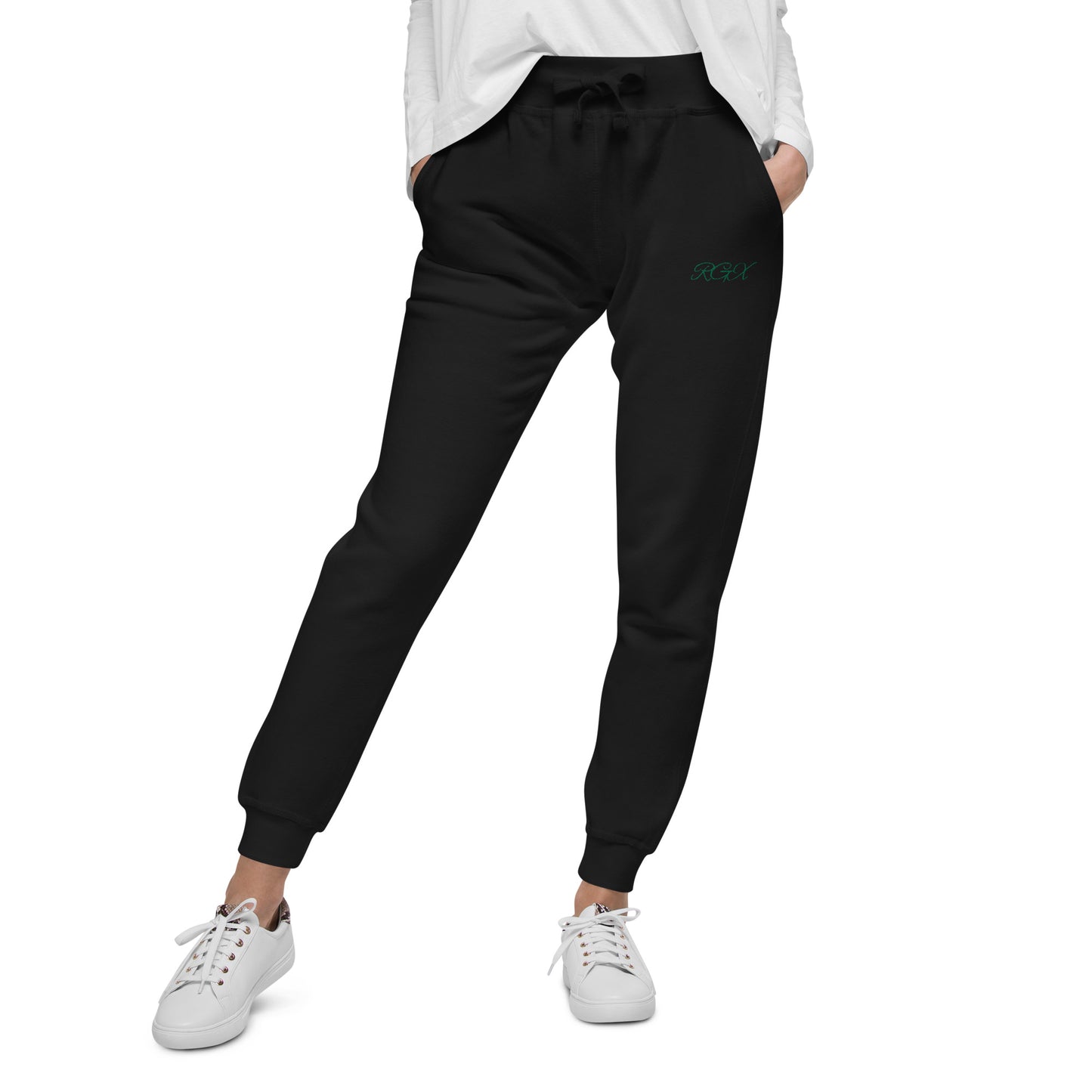 Green fleece sweatpants
