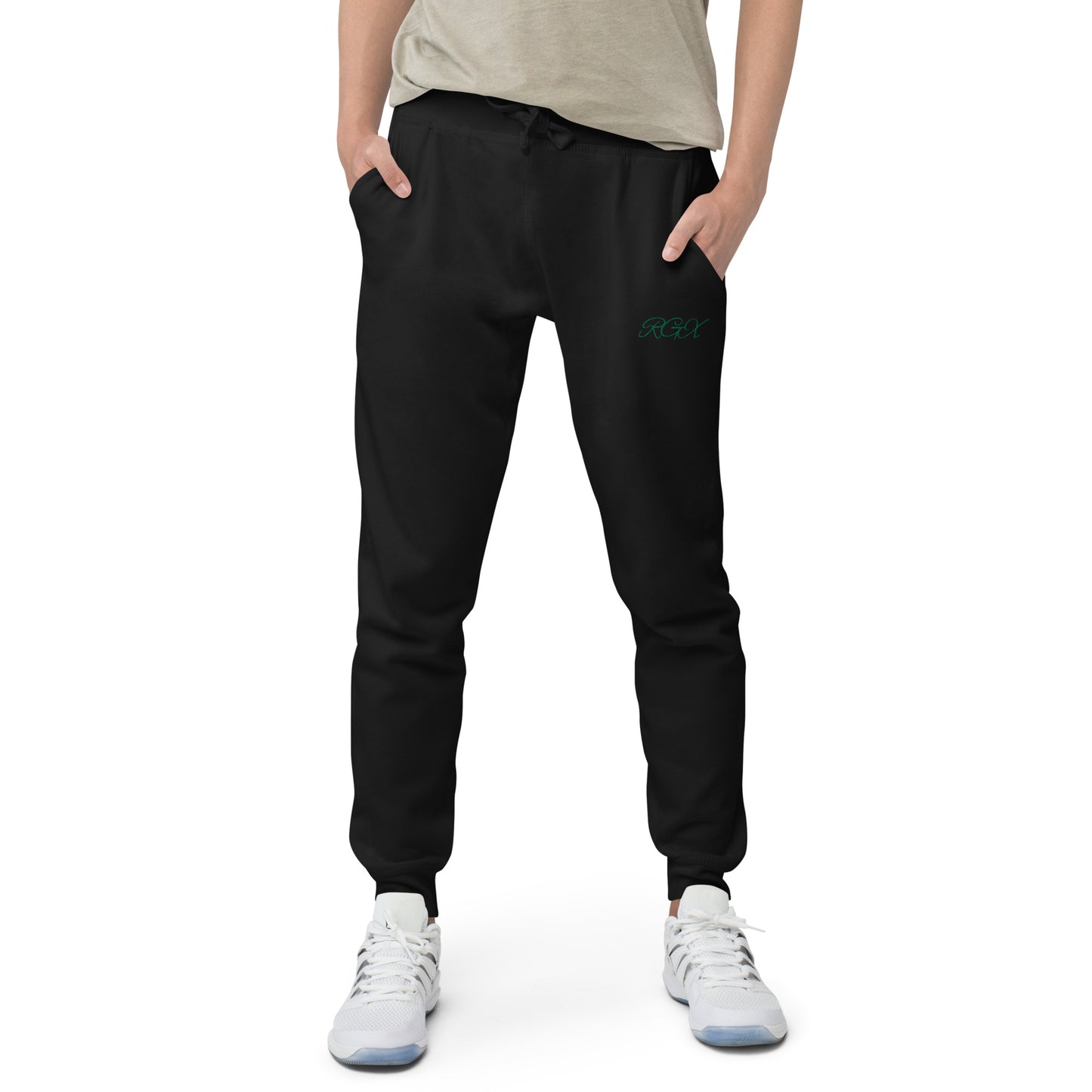 Green fleece sweatpants