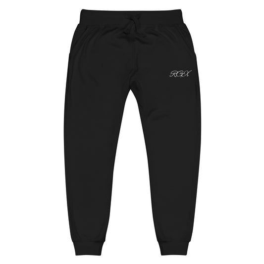White fleece sweatpants