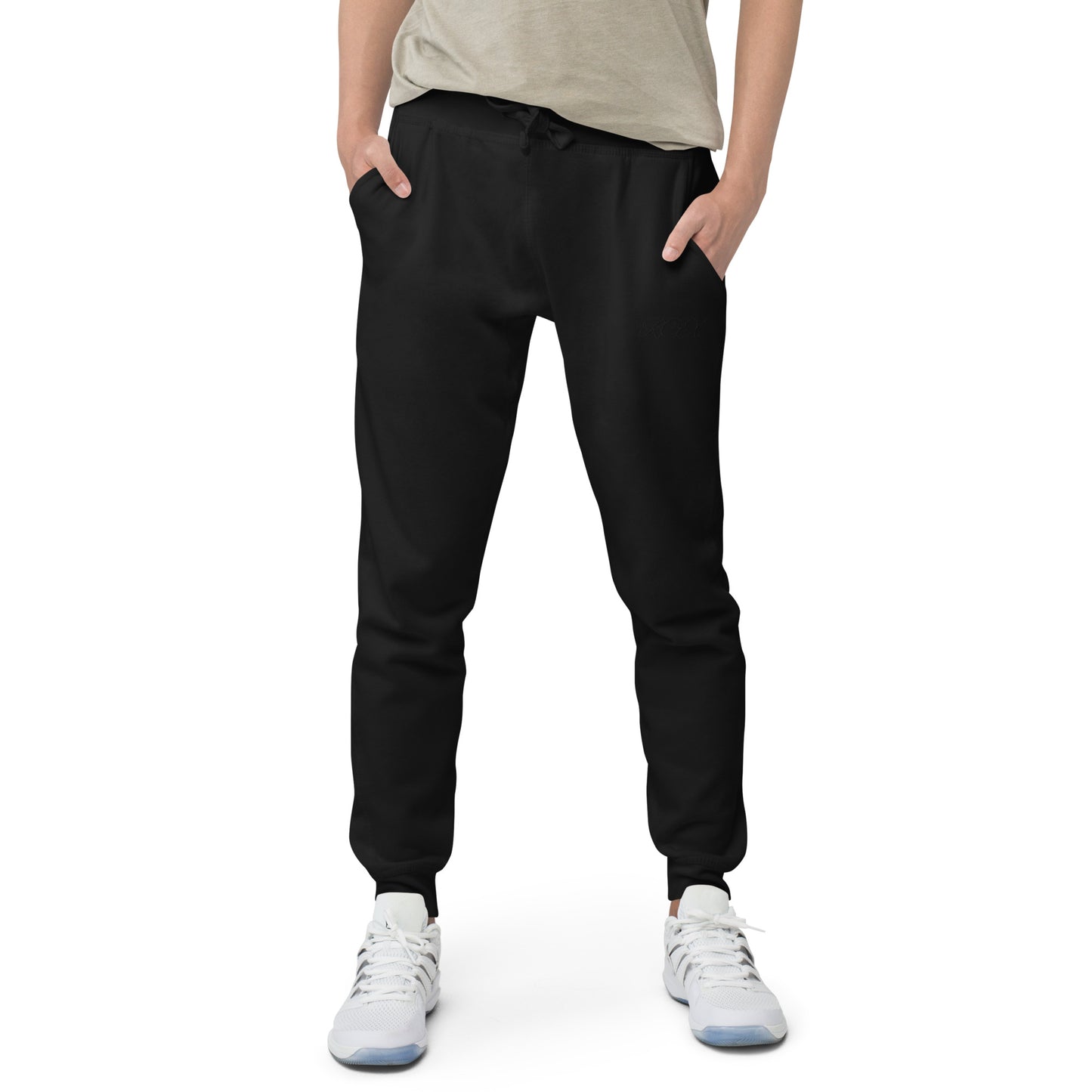 Black fleece sweatpants