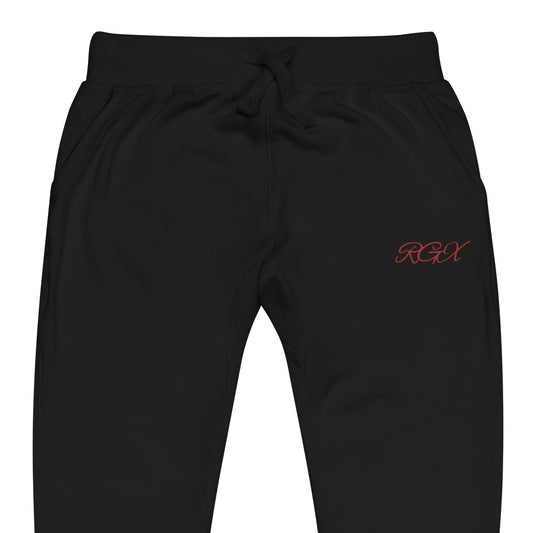 Red fleece sweatpants