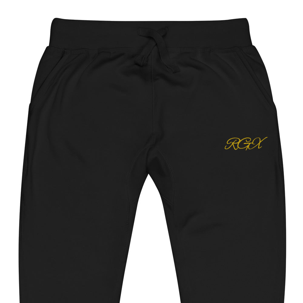 Gold fleece sweatpants