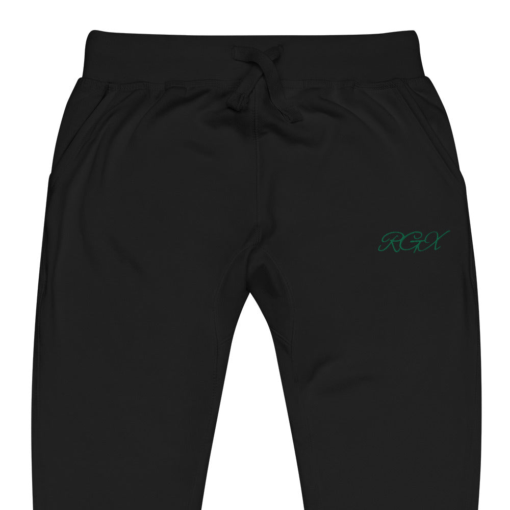 Green fleece sweatpants