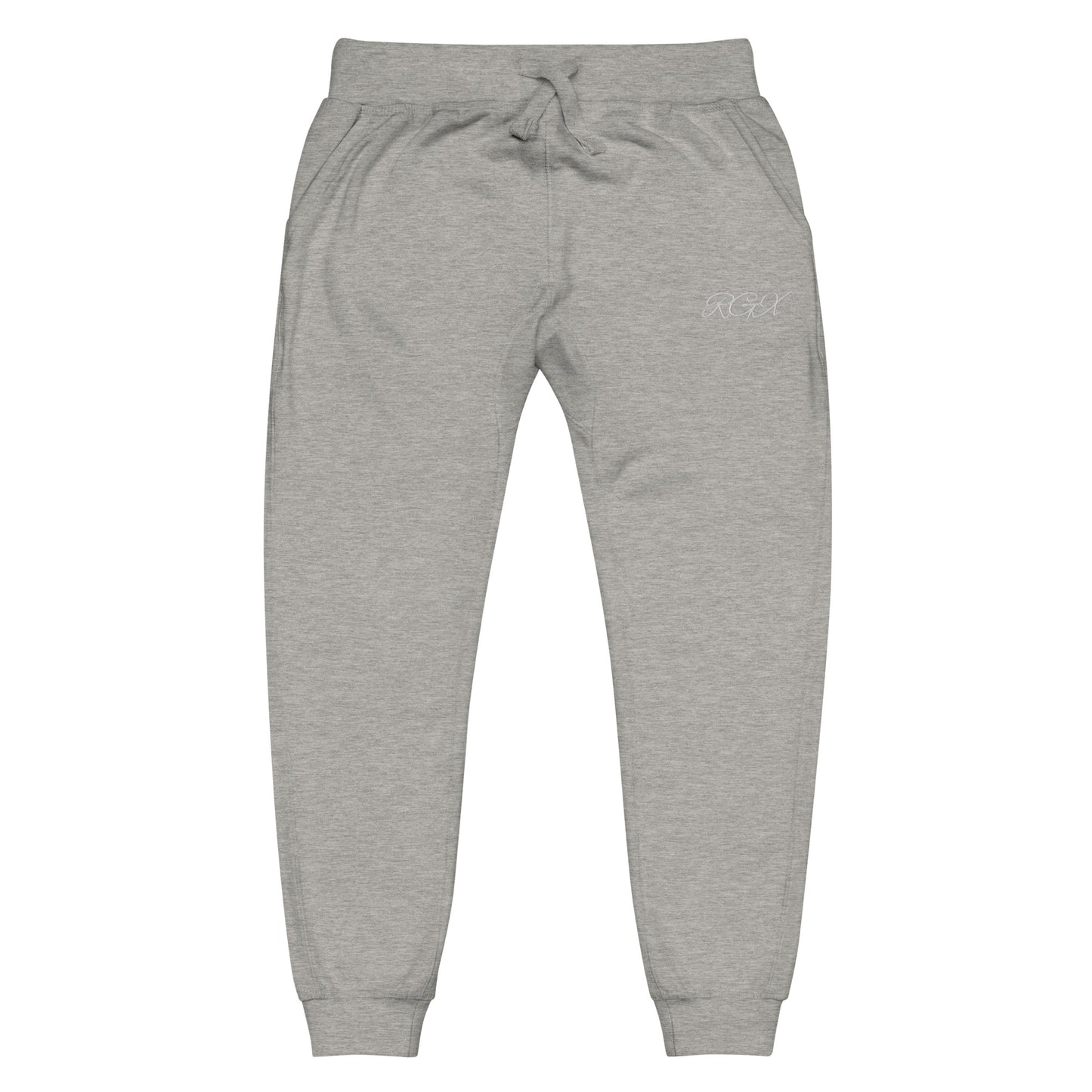 White fleece sweatpants