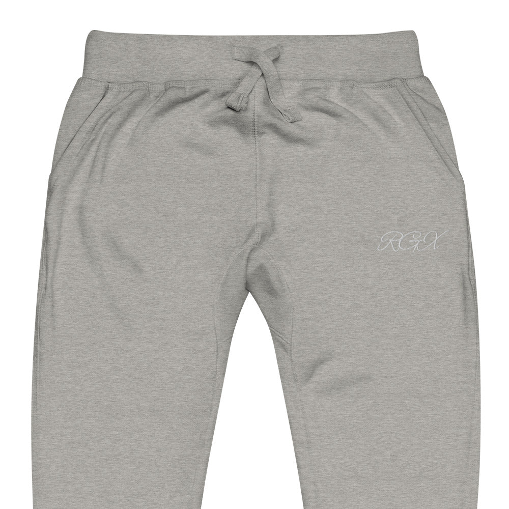 White fleece sweatpants