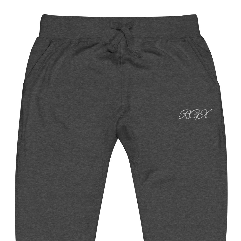White fleece sweatpants