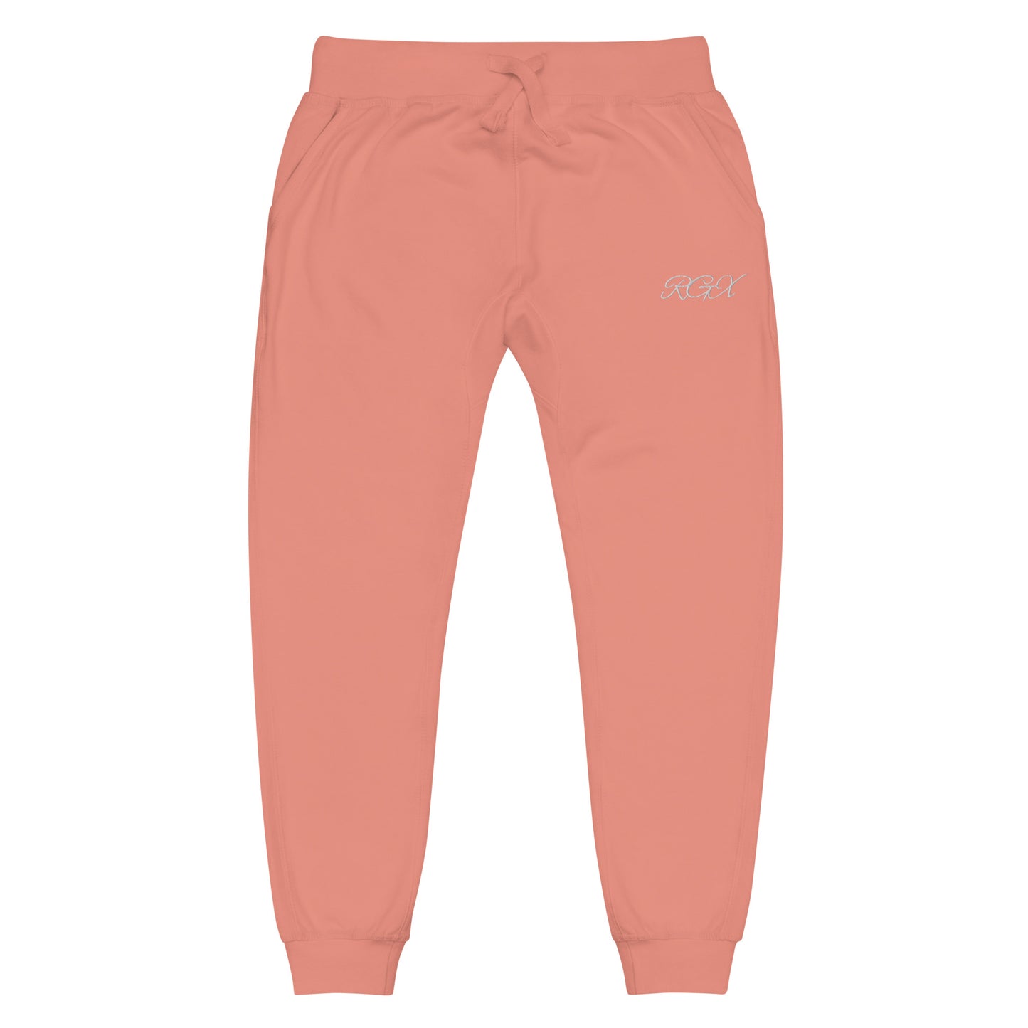 White fleece sweatpants