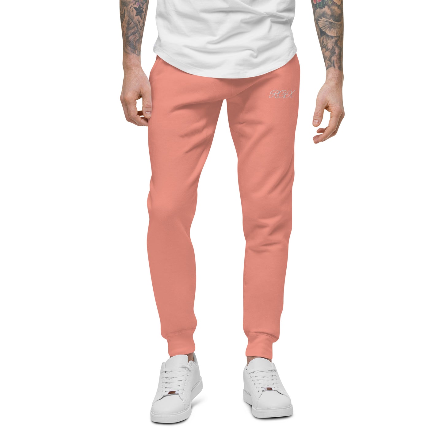 White fleece sweatpants