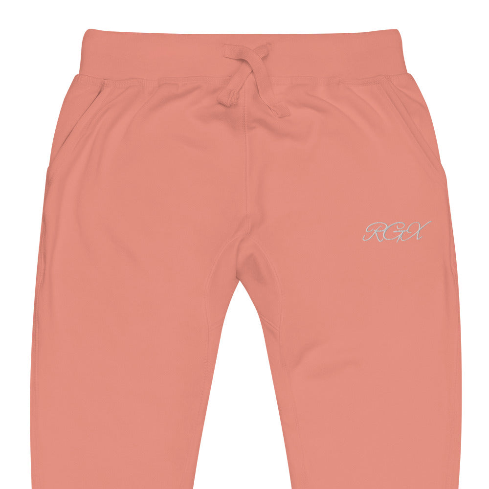 White fleece sweatpants
