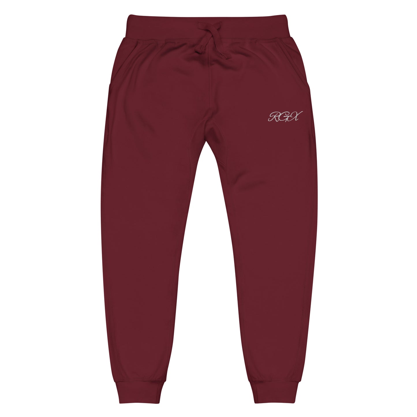 White fleece sweatpants