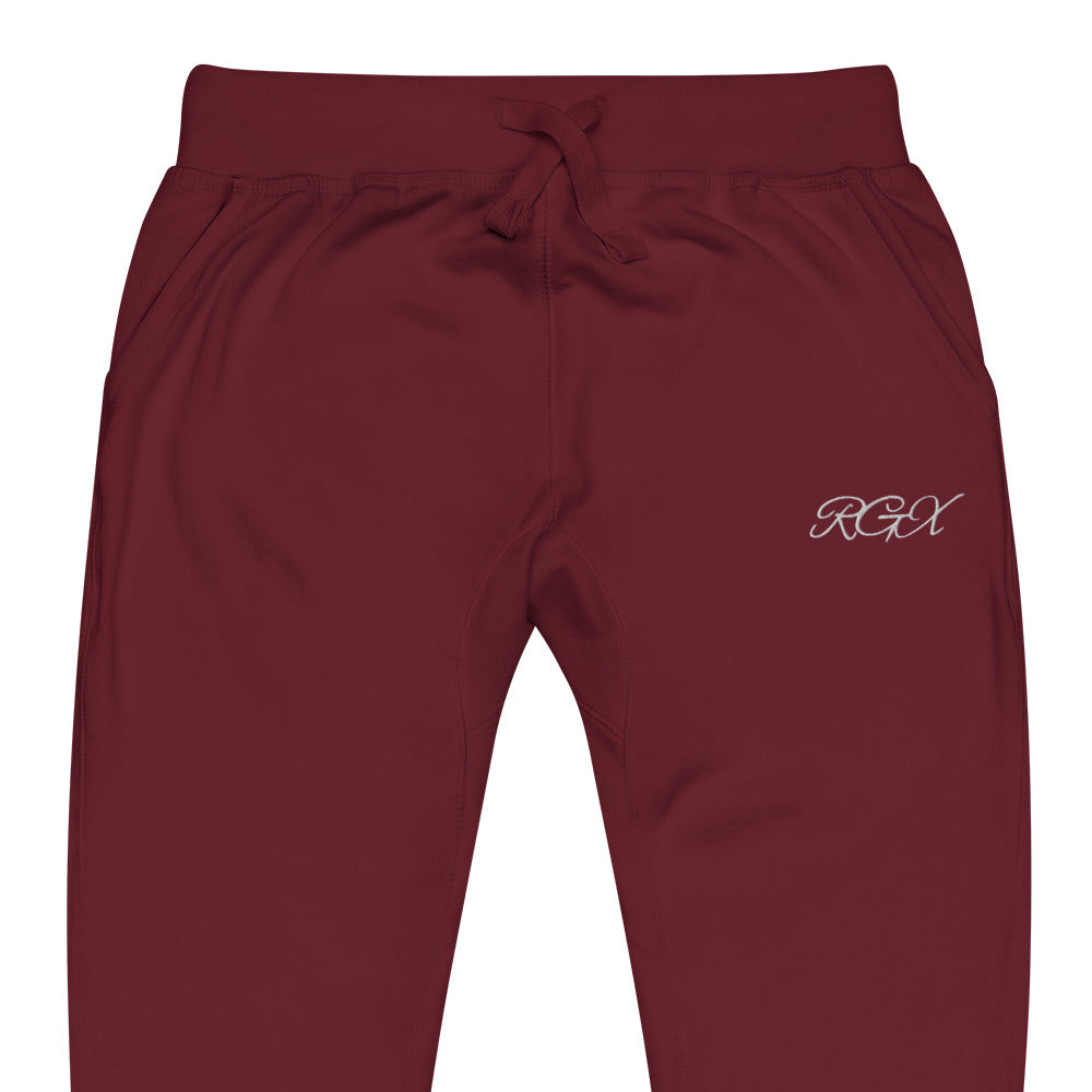White fleece sweatpants
