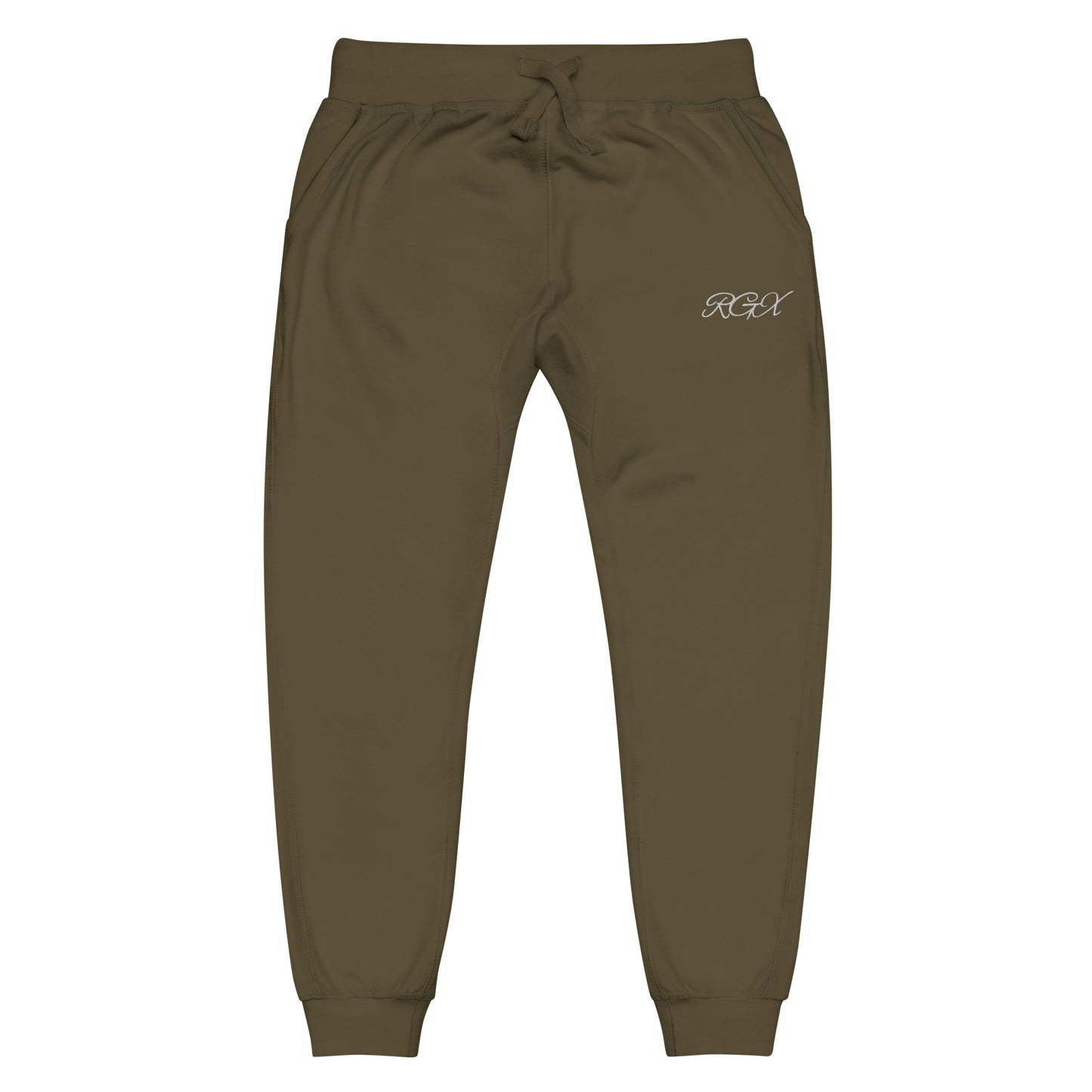 White fleece sweatpants