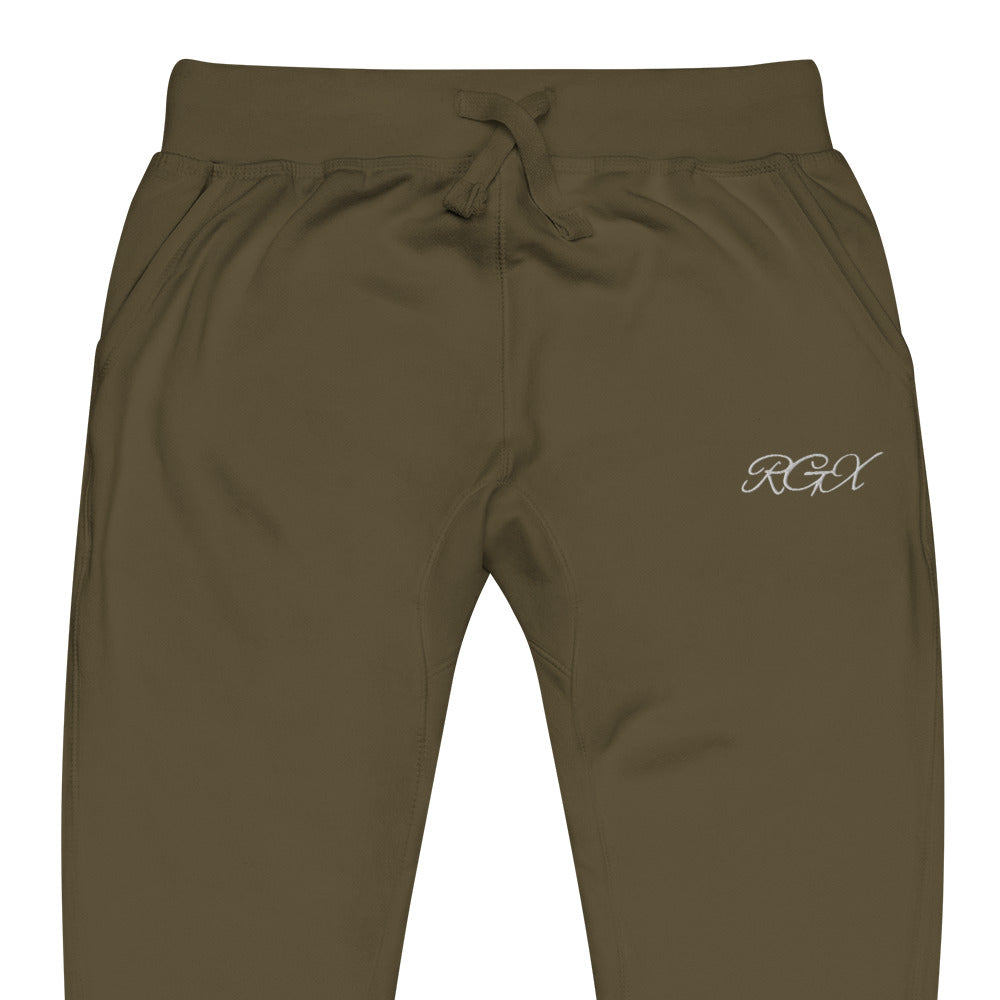 White fleece sweatpants
