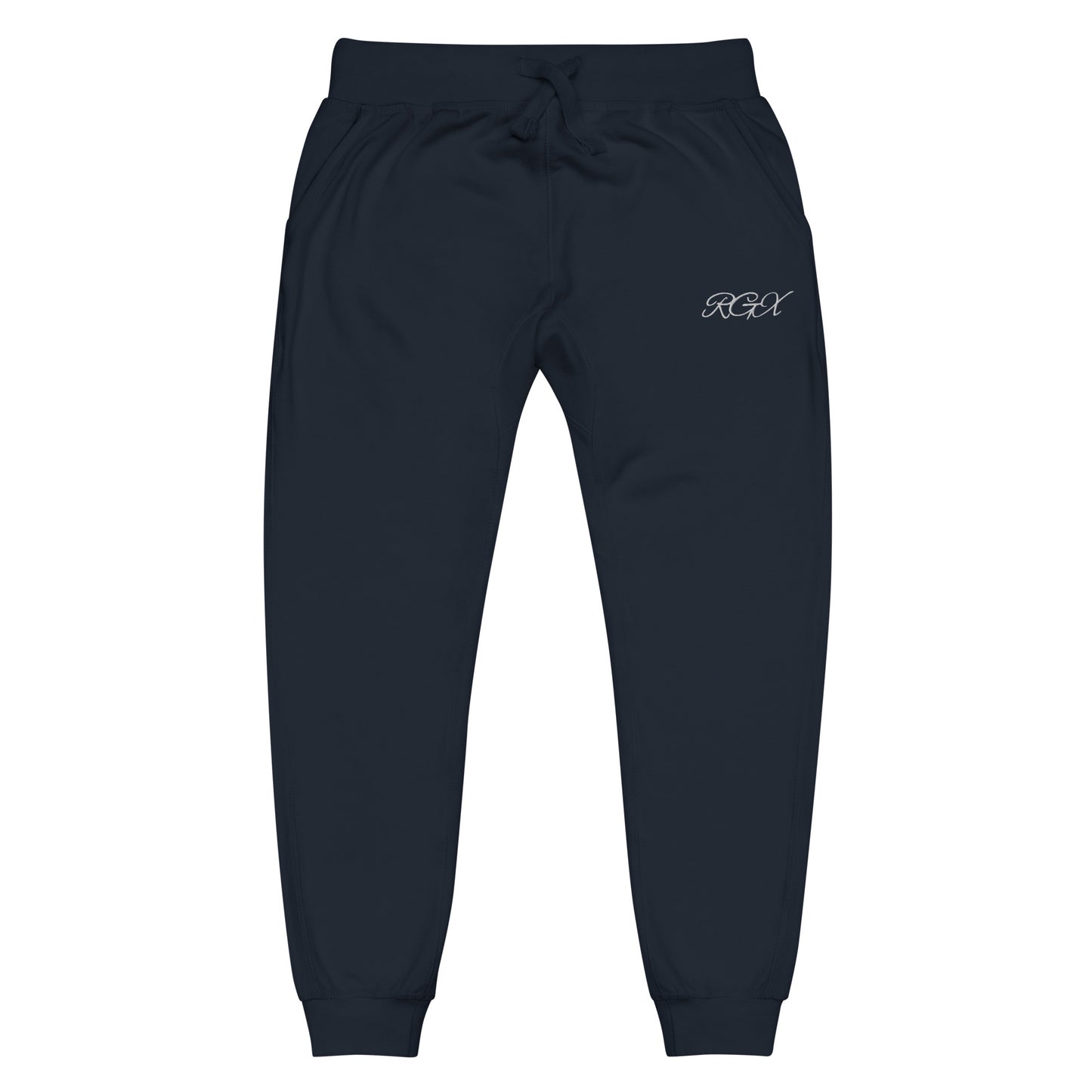 White fleece sweatpants