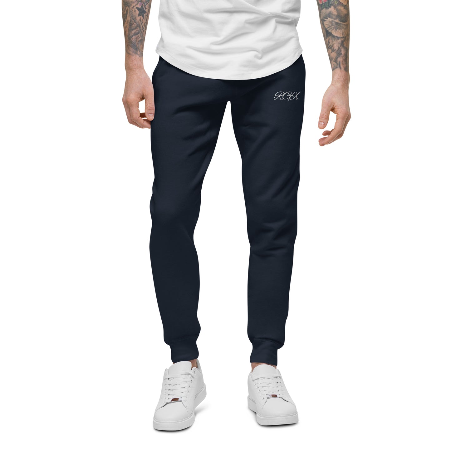 White fleece sweatpants