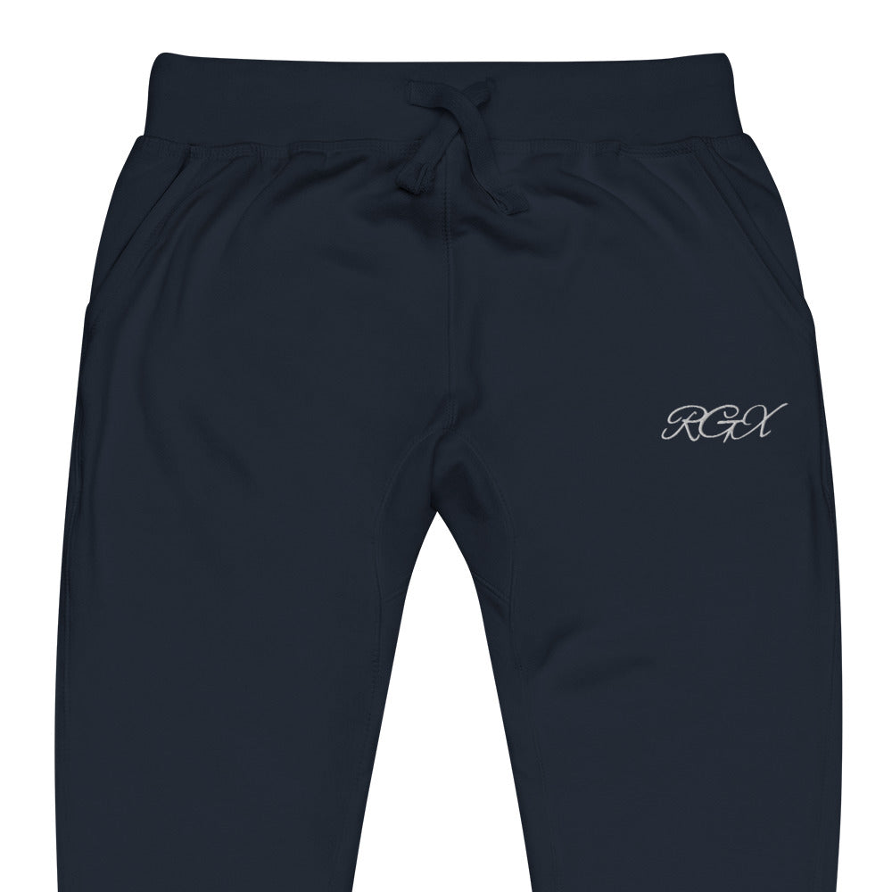 White fleece sweatpants
