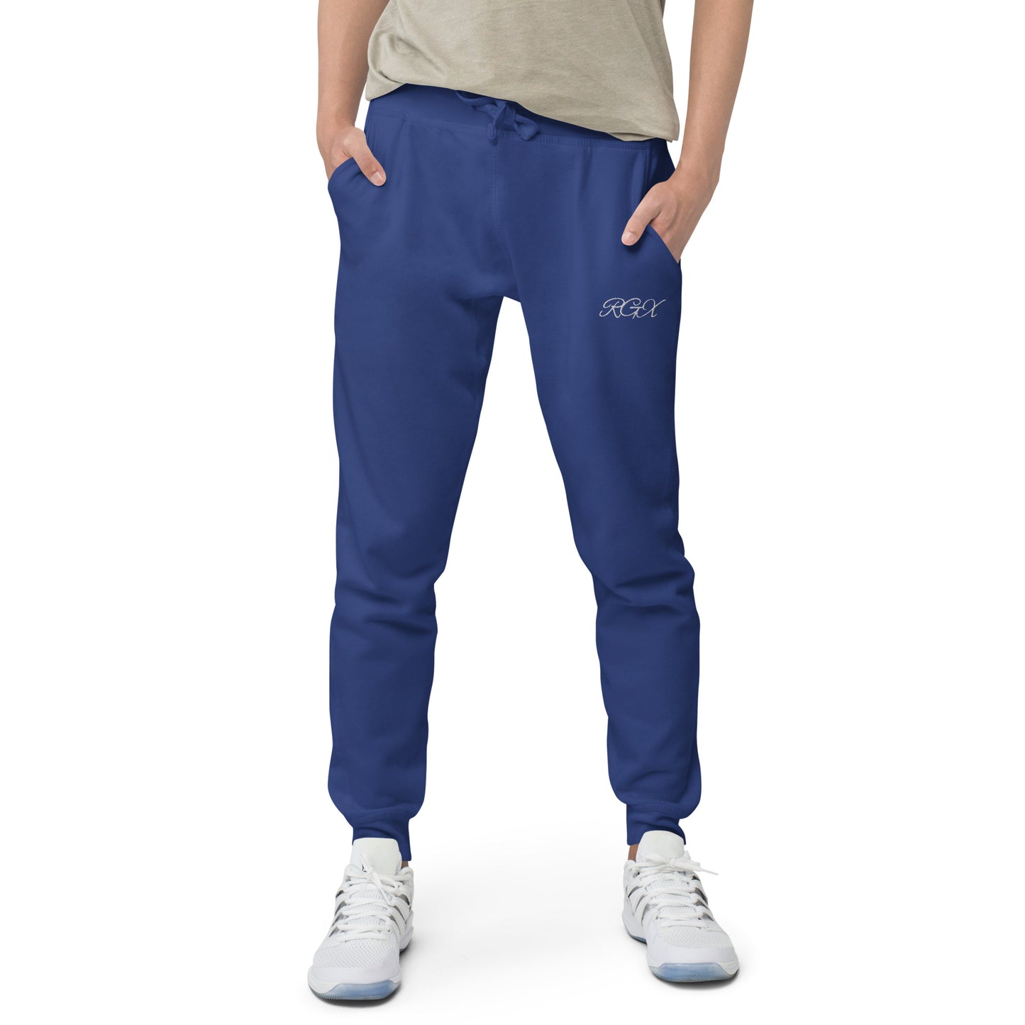 White fleece sweatpants