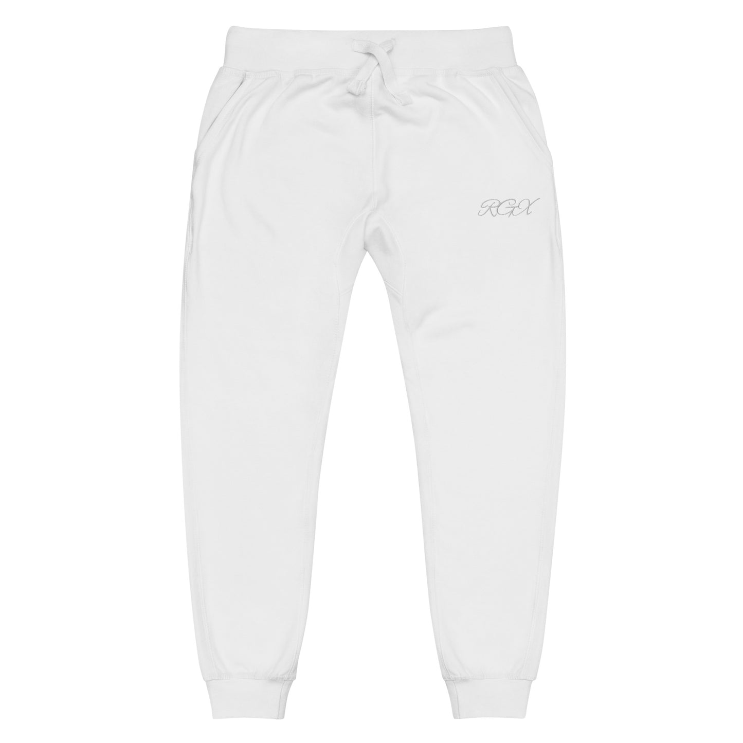 White fleece sweatpants