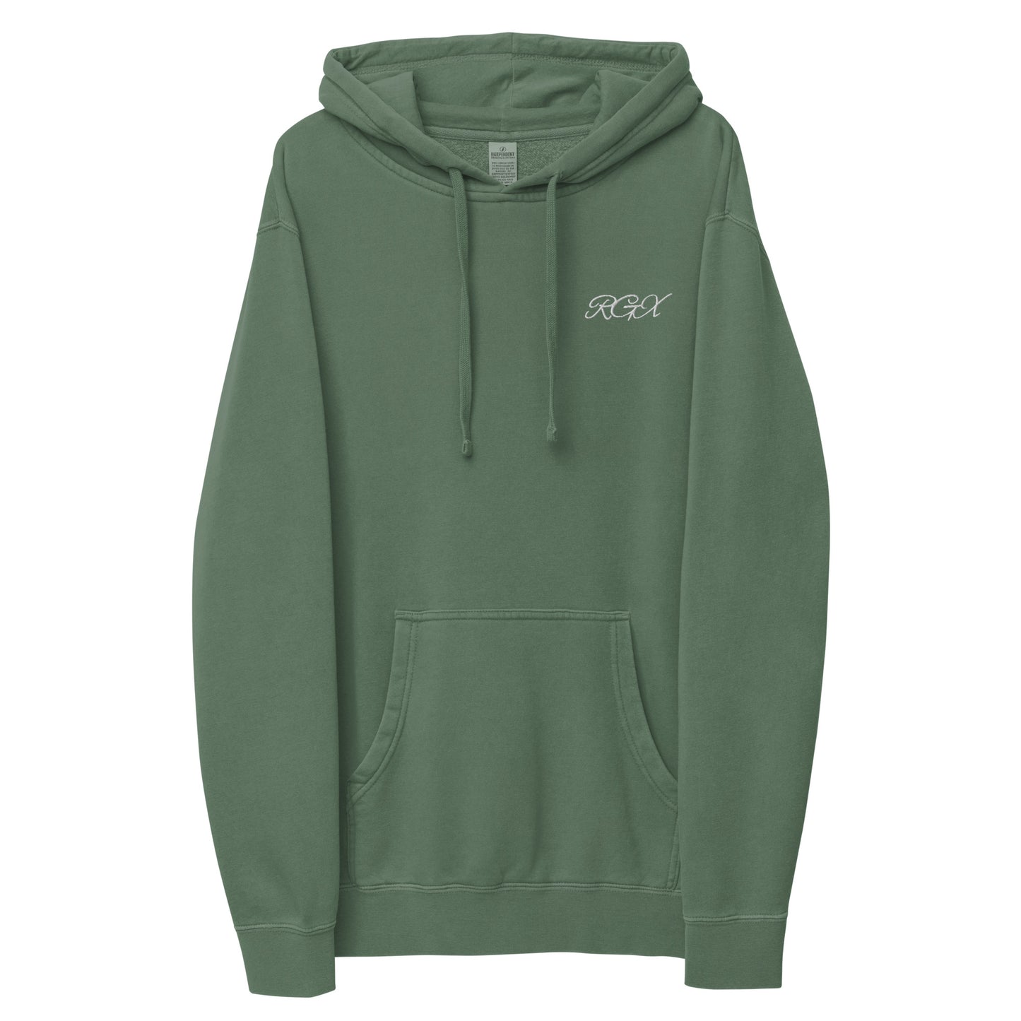 White logo pigment-dyed hoodie