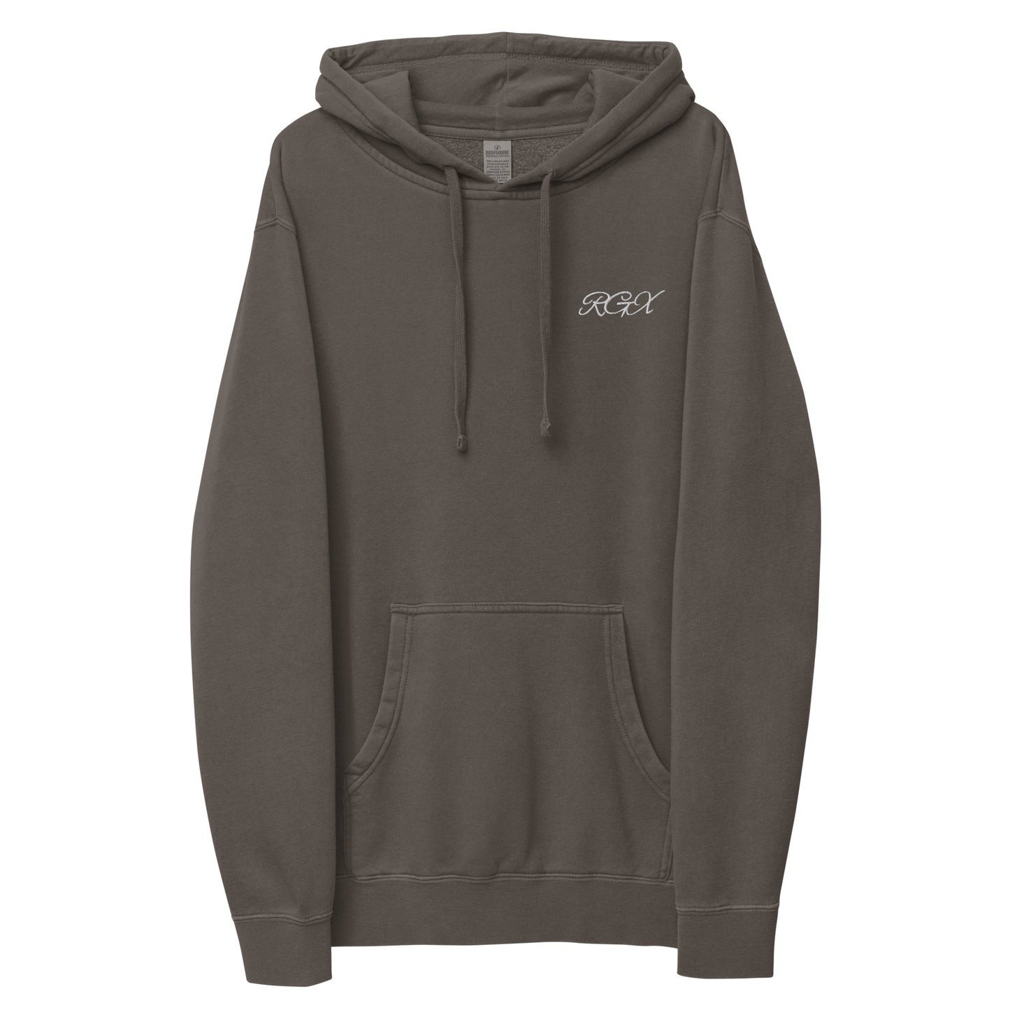 White logo pigment-dyed hoodie