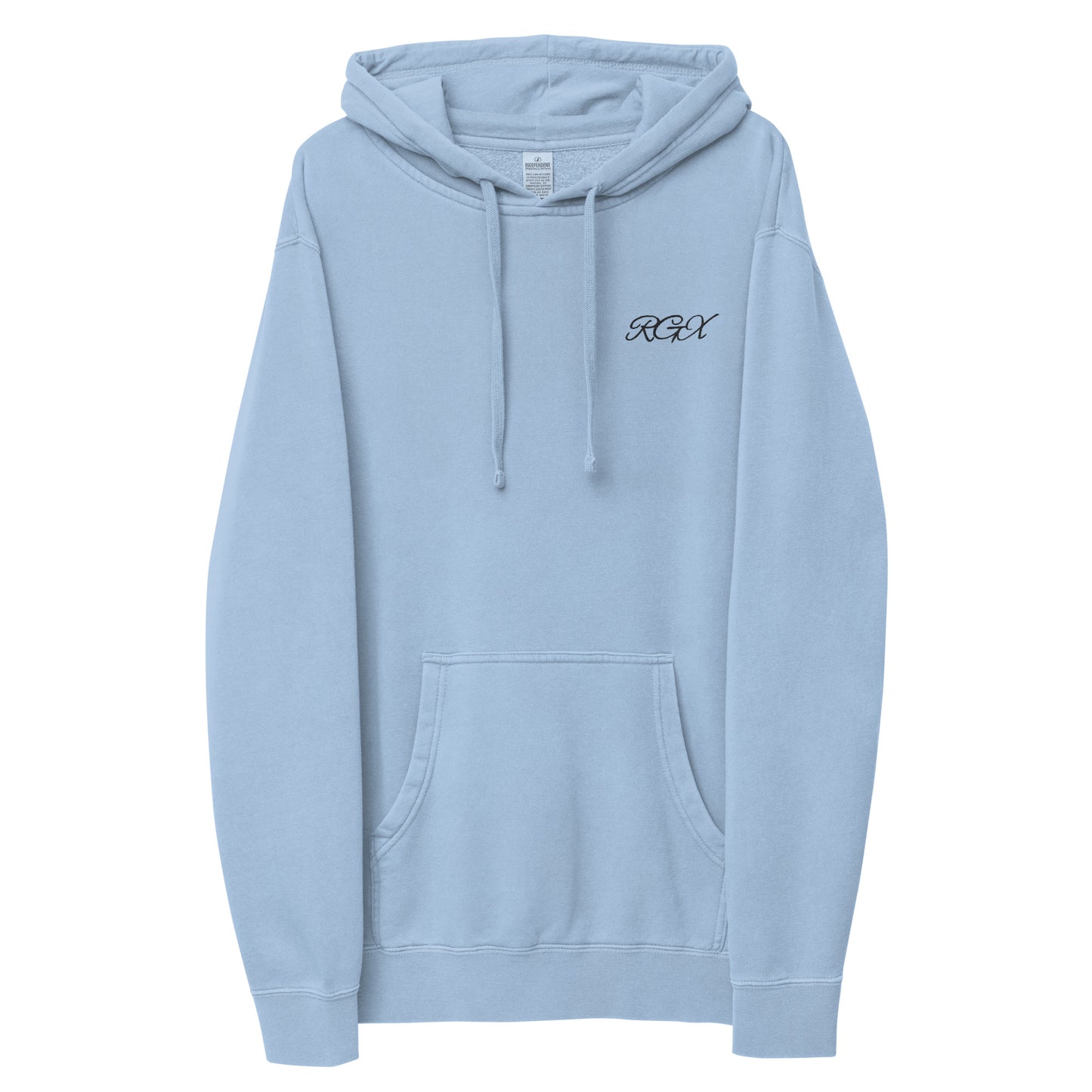 Black logo pigment-dyed hoodie