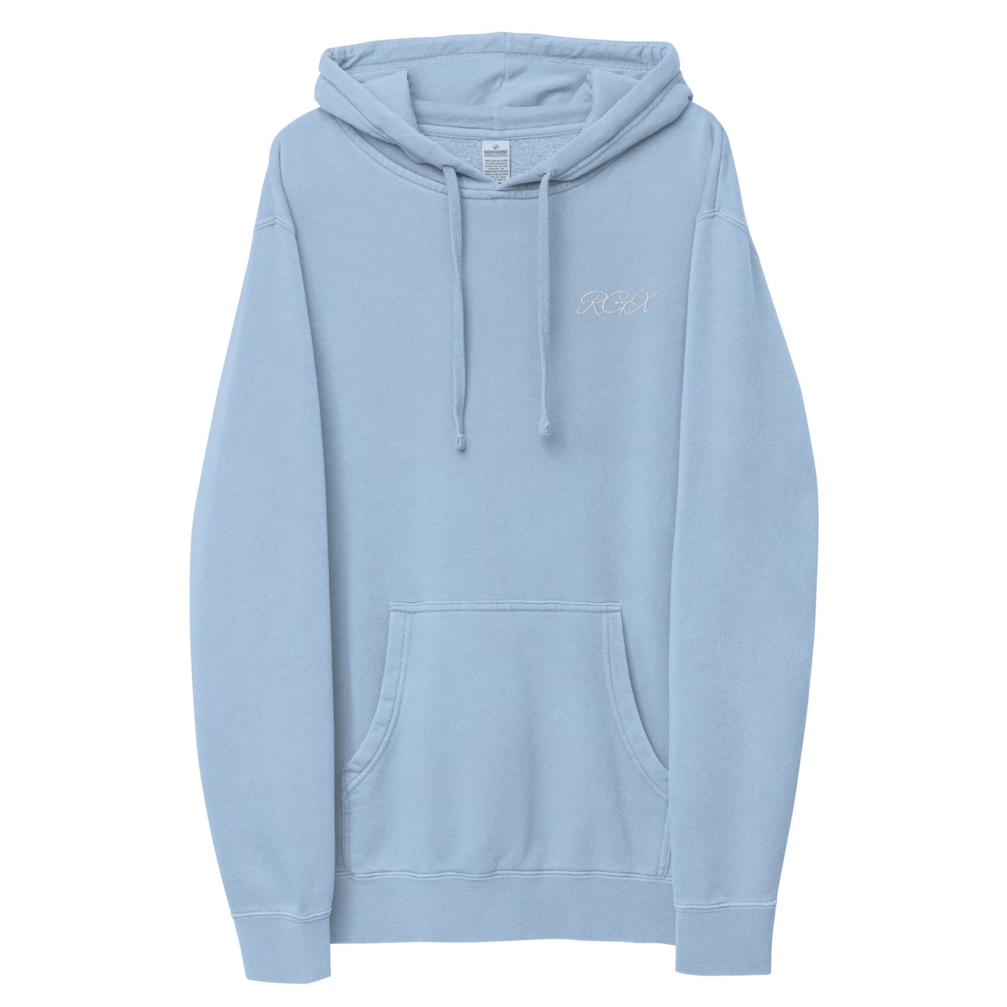White logo pigment-dyed hoodie