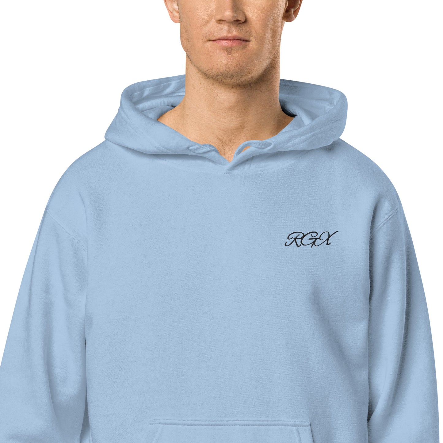 Black logo pigment-dyed hoodie