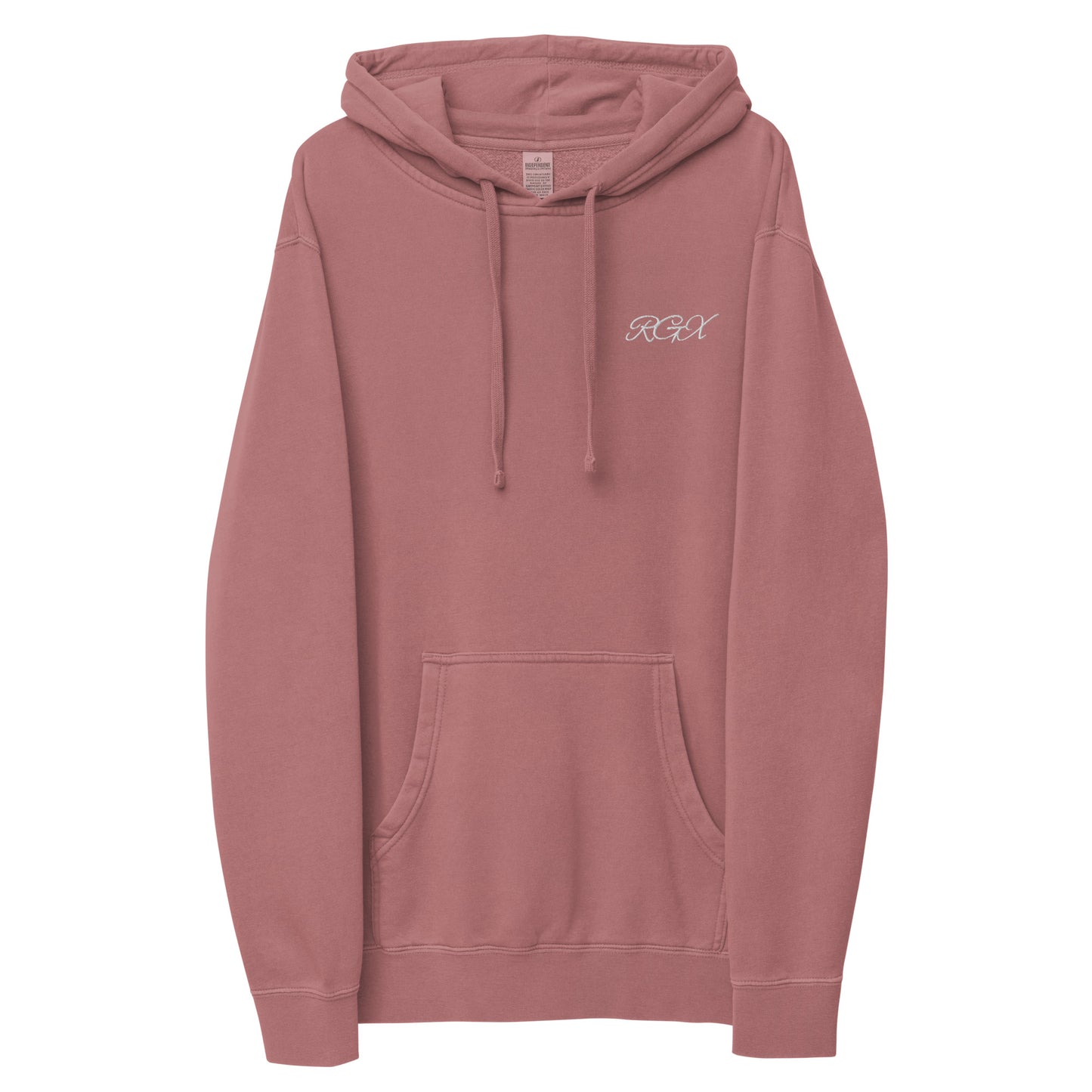 White logo pigment-dyed hoodie